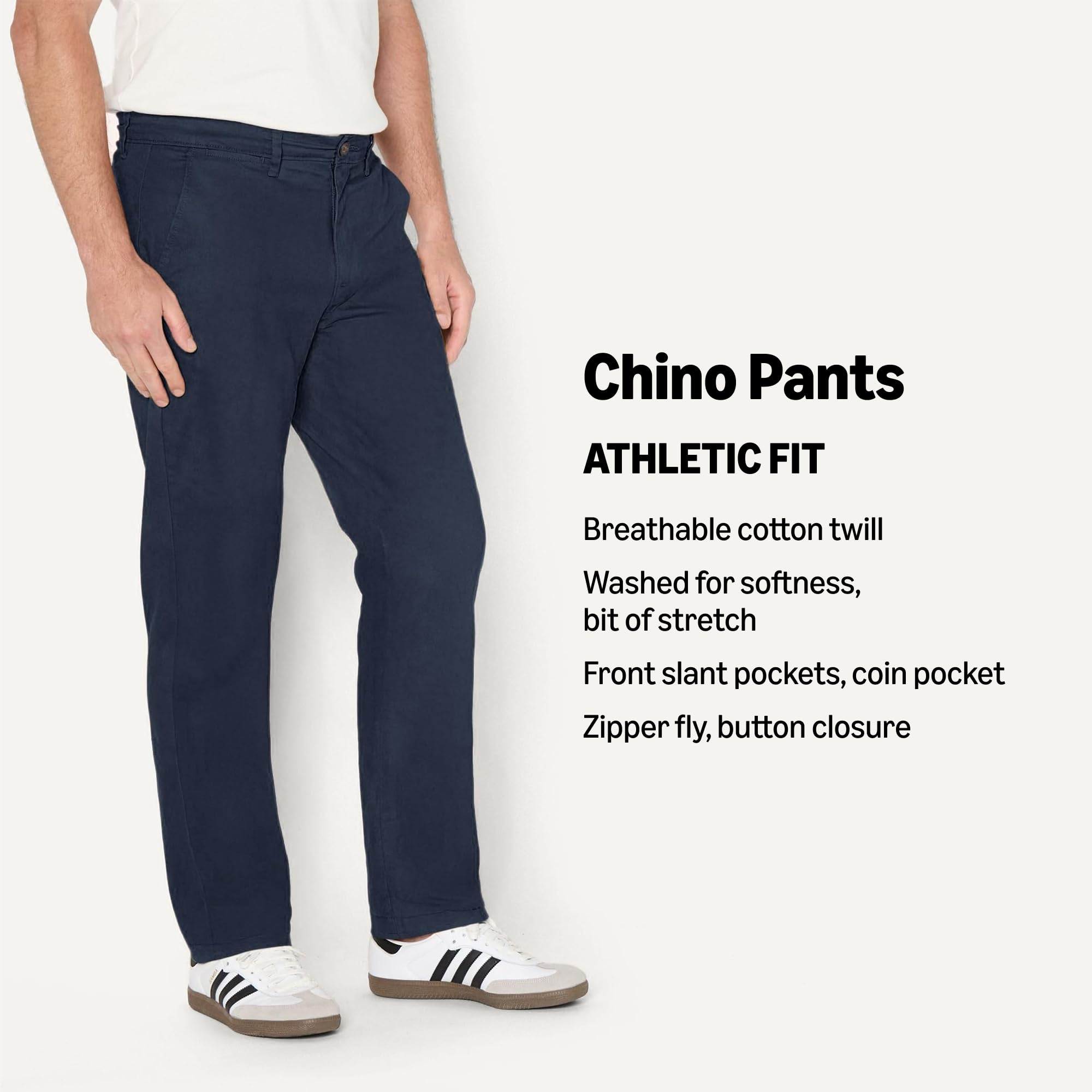 Amazon Essentials Men's Athletic-Fit Stretch Chino Pants, Casual Business Wear