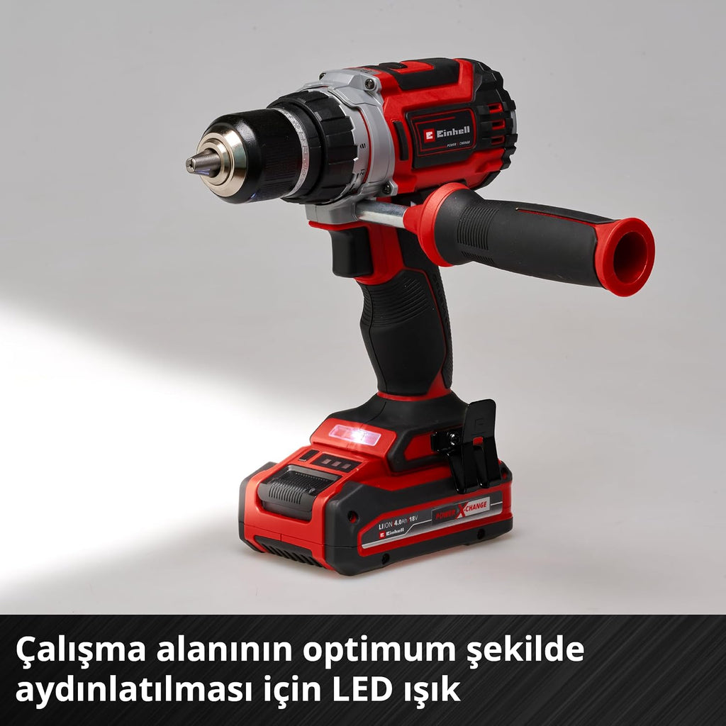 Einhell TP-CD 18/60 Li BL Akülü Vidalama Seti (2,5 Ah Akü ve Şarj Cihazı, 32 Parça Uç Seti ve Çanta Dahildir)