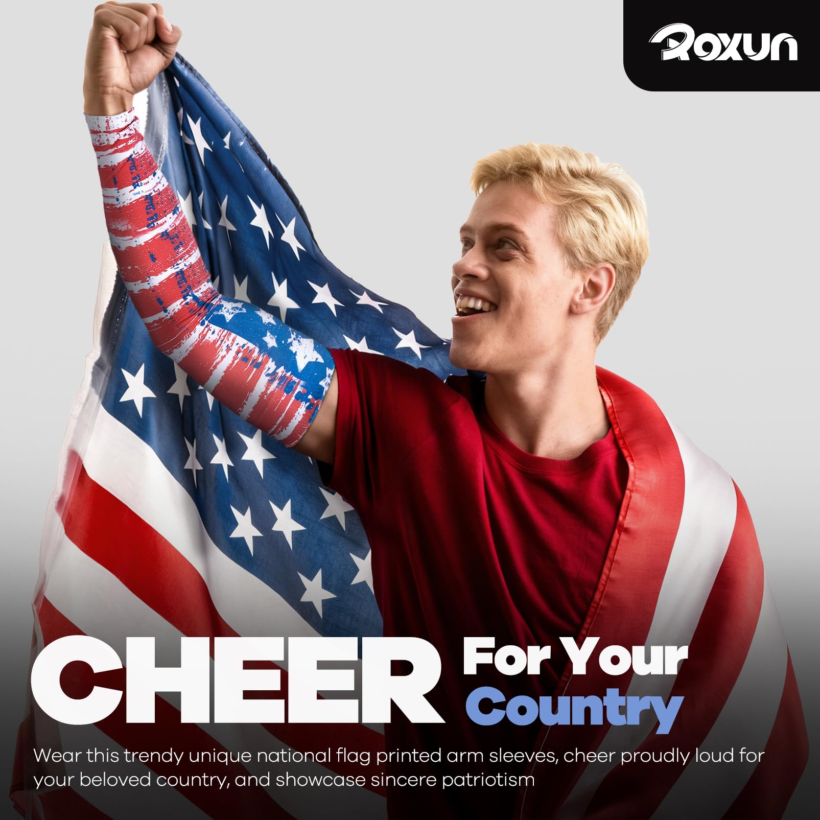 ROXUN Arm Sleeves Cooling UV Sun Protection Sport Compression for Men Women