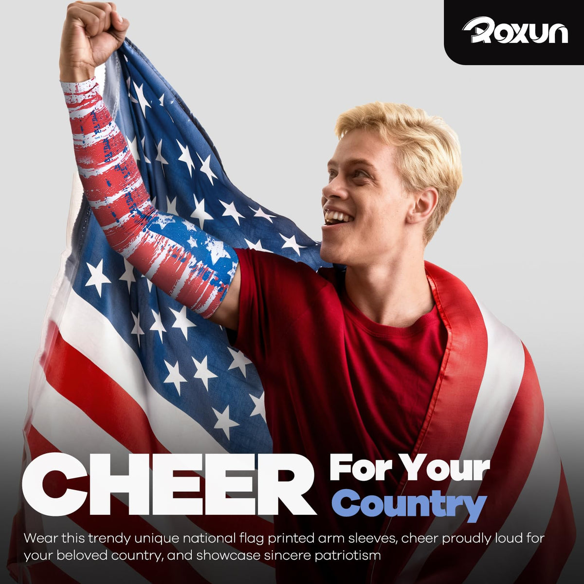 ROXUN Arm Sleeves Cooling UV Sun Protection Sport Compression for Men Women