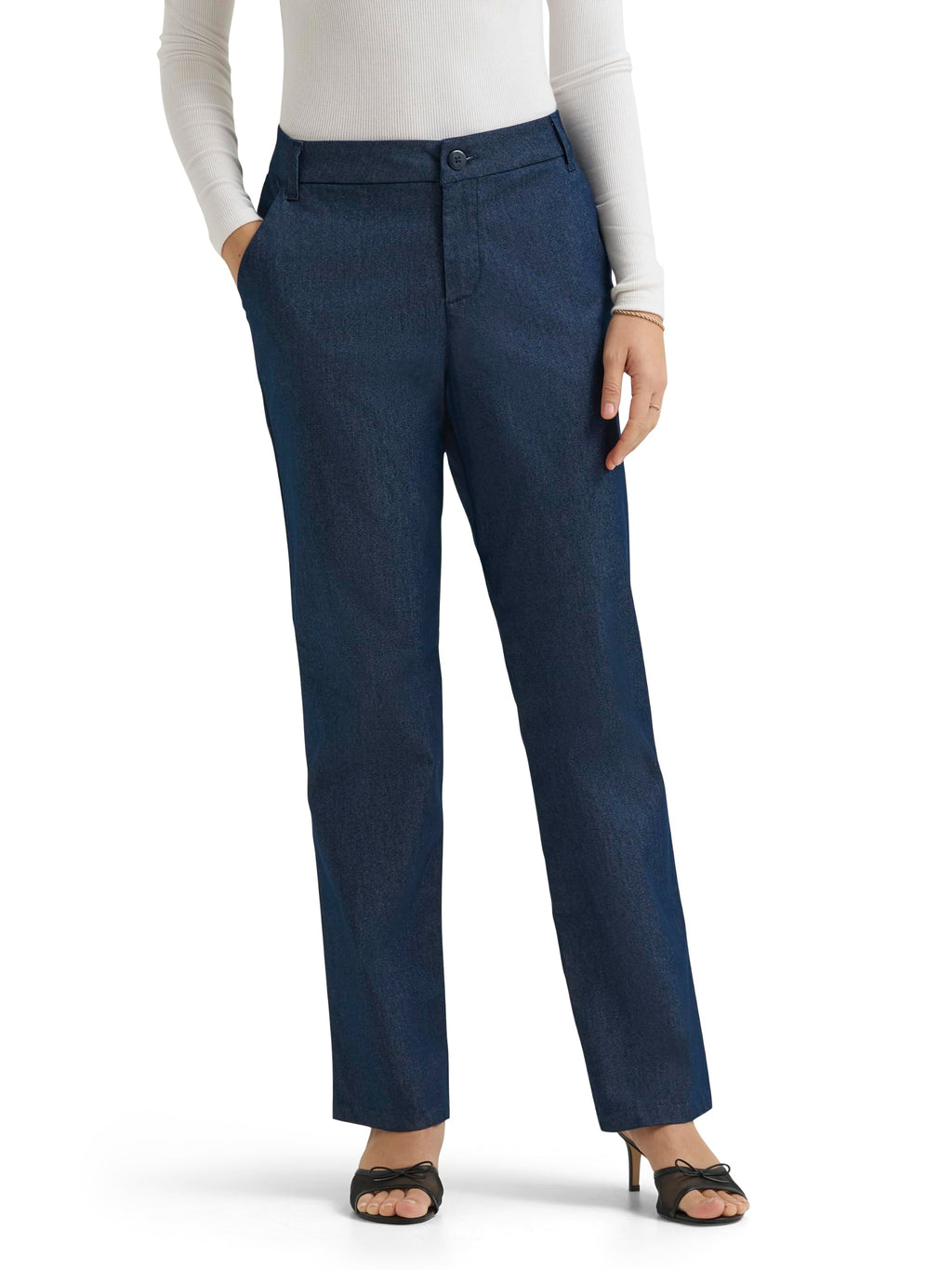 Lee Women's Wrinkle Free Relaxed Fit Straight Leg Pant