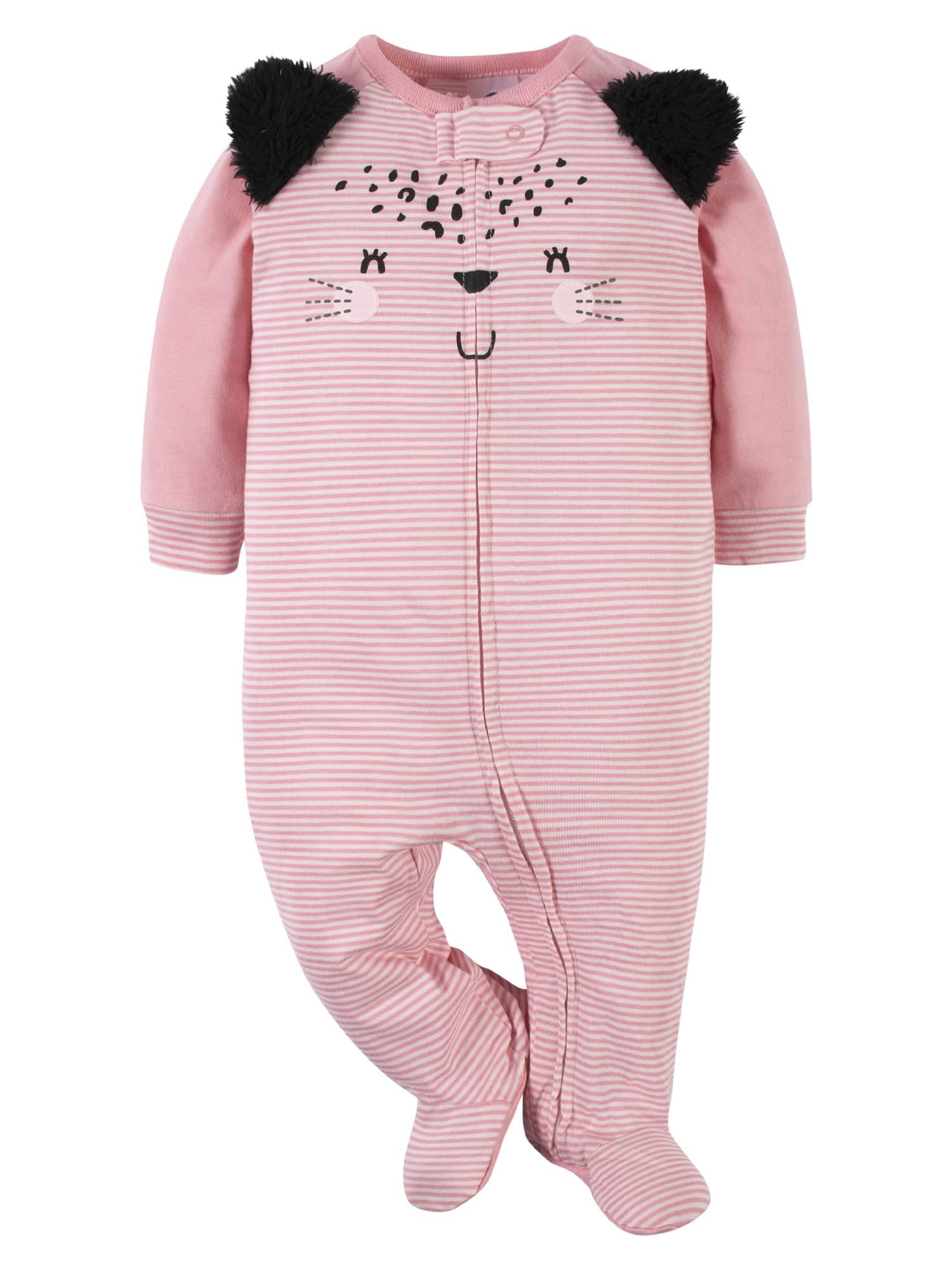 Gerber Baby Girls 4-Pack Sleep 'N Play Footie
