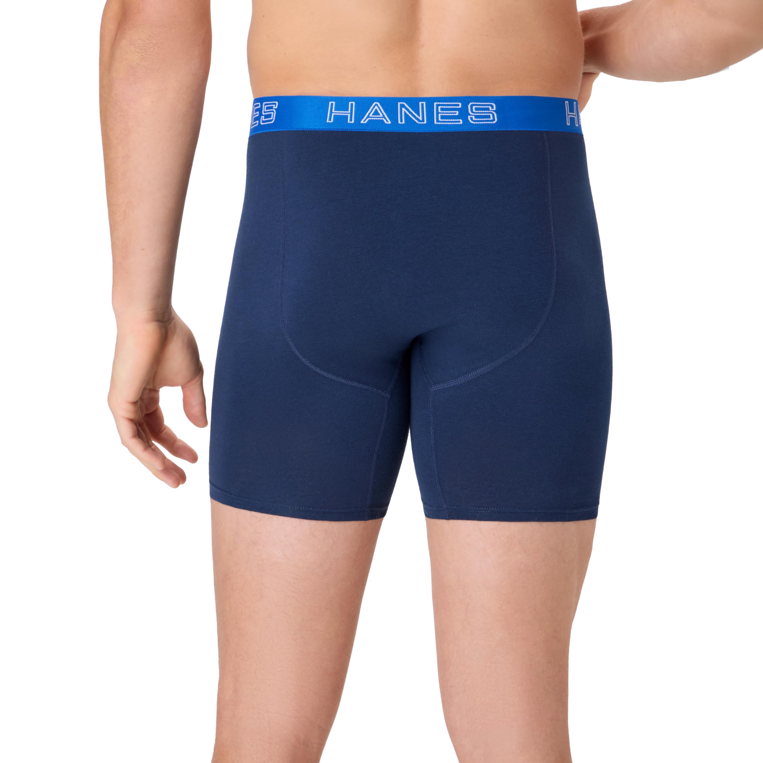 Hanes Men's Boxer Brief Underwear Pack, Stretch Cotton Boxer Briefs for Men, Moisture-wicking, 6-pack