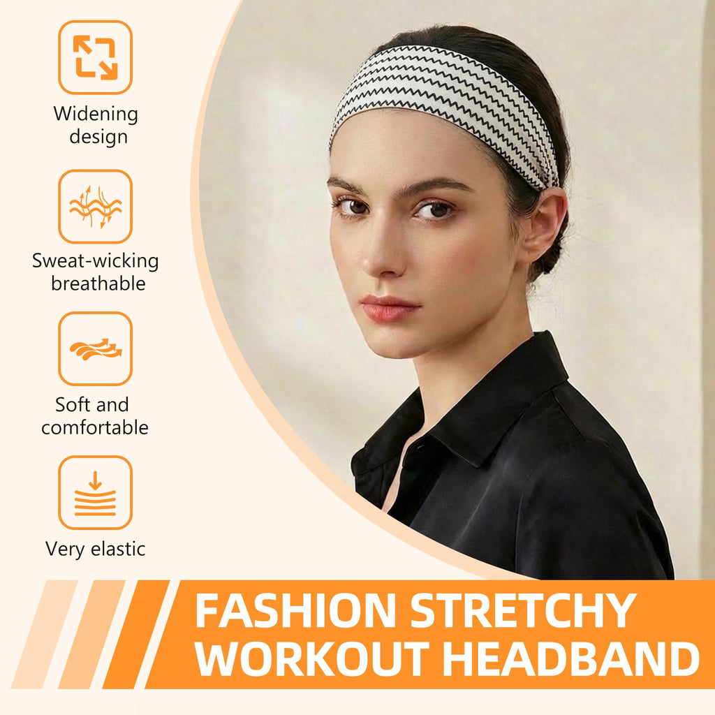 Headbands for Women 8PCS, Summer-Exclusive Elastic Non Slip Hair Head Bands
