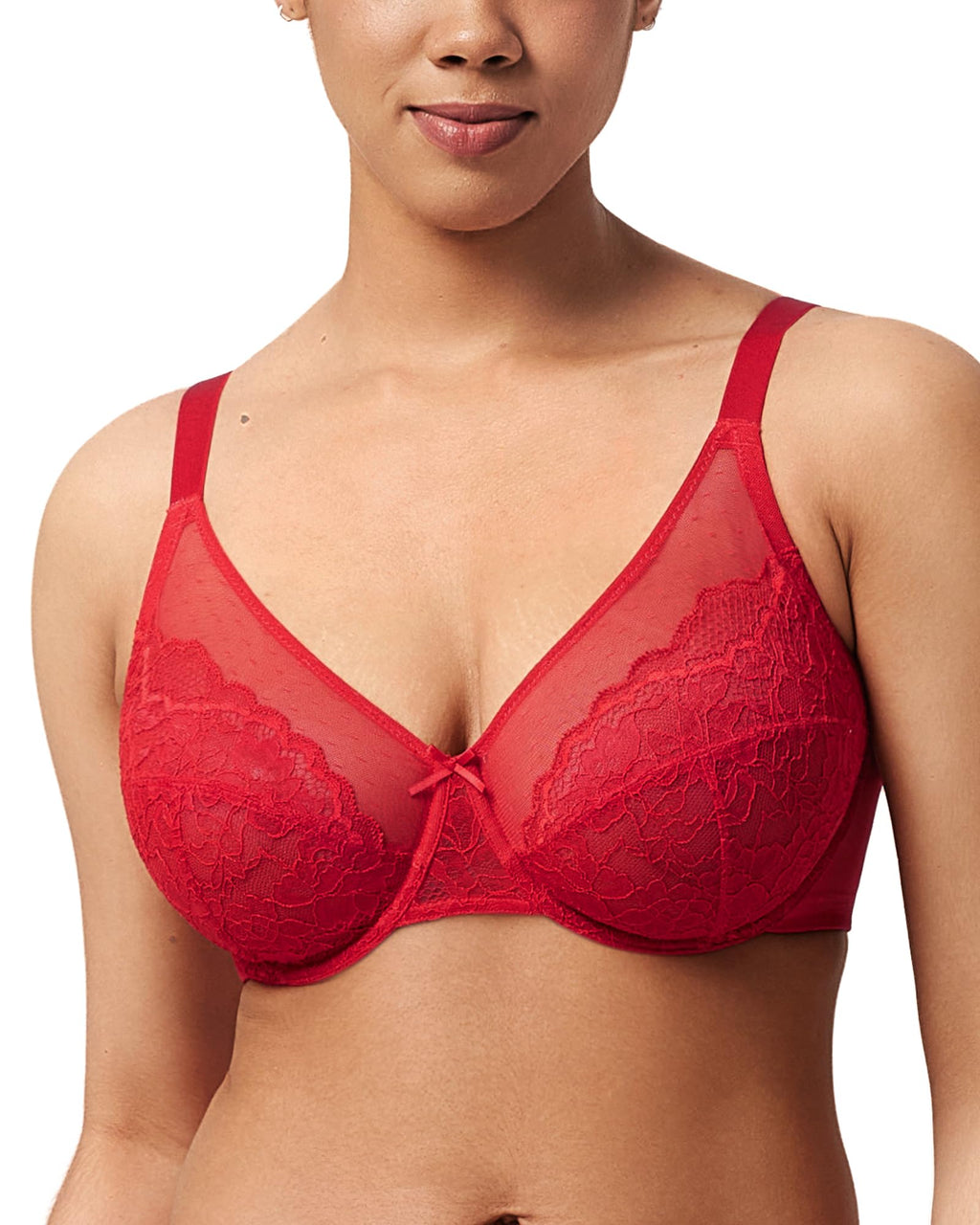 HSIA Minimizer Bras for Women Enchante Lace Underwire Bra for Heavy Breast