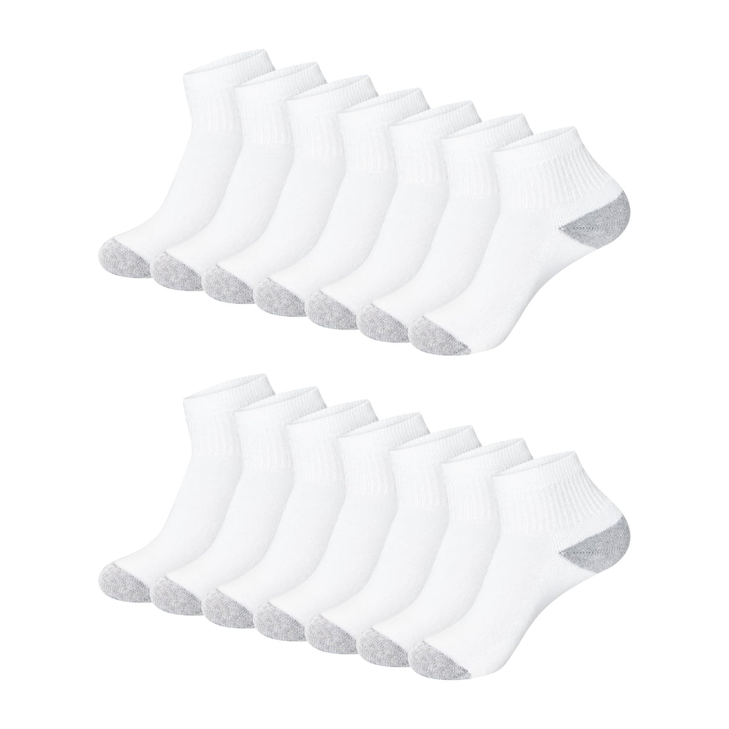 Hanes Women's Crew, Ankle, and No-Show Moisture-Wicking Cushioned Athletic Socks (14 Pack)