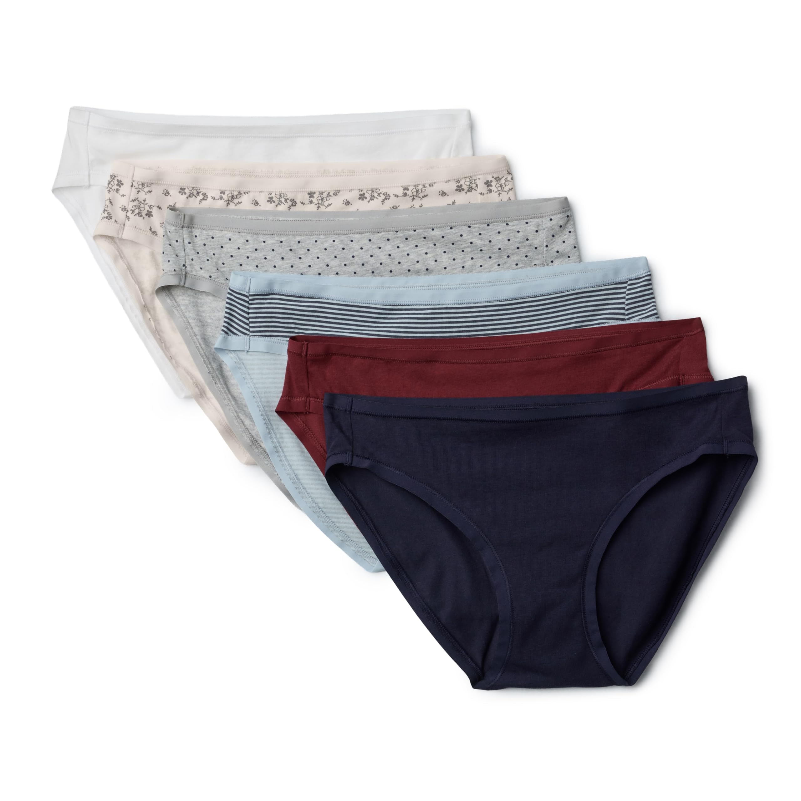 Amazon Essentials Women's Cotton Spandex Bikini Brief Underwear (Available in Plus Size)