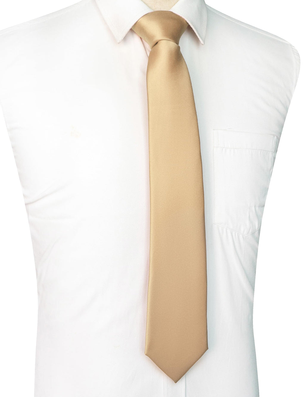 JEMYGINS Solid Color Tie Mens Necktie for Business and Wedding
