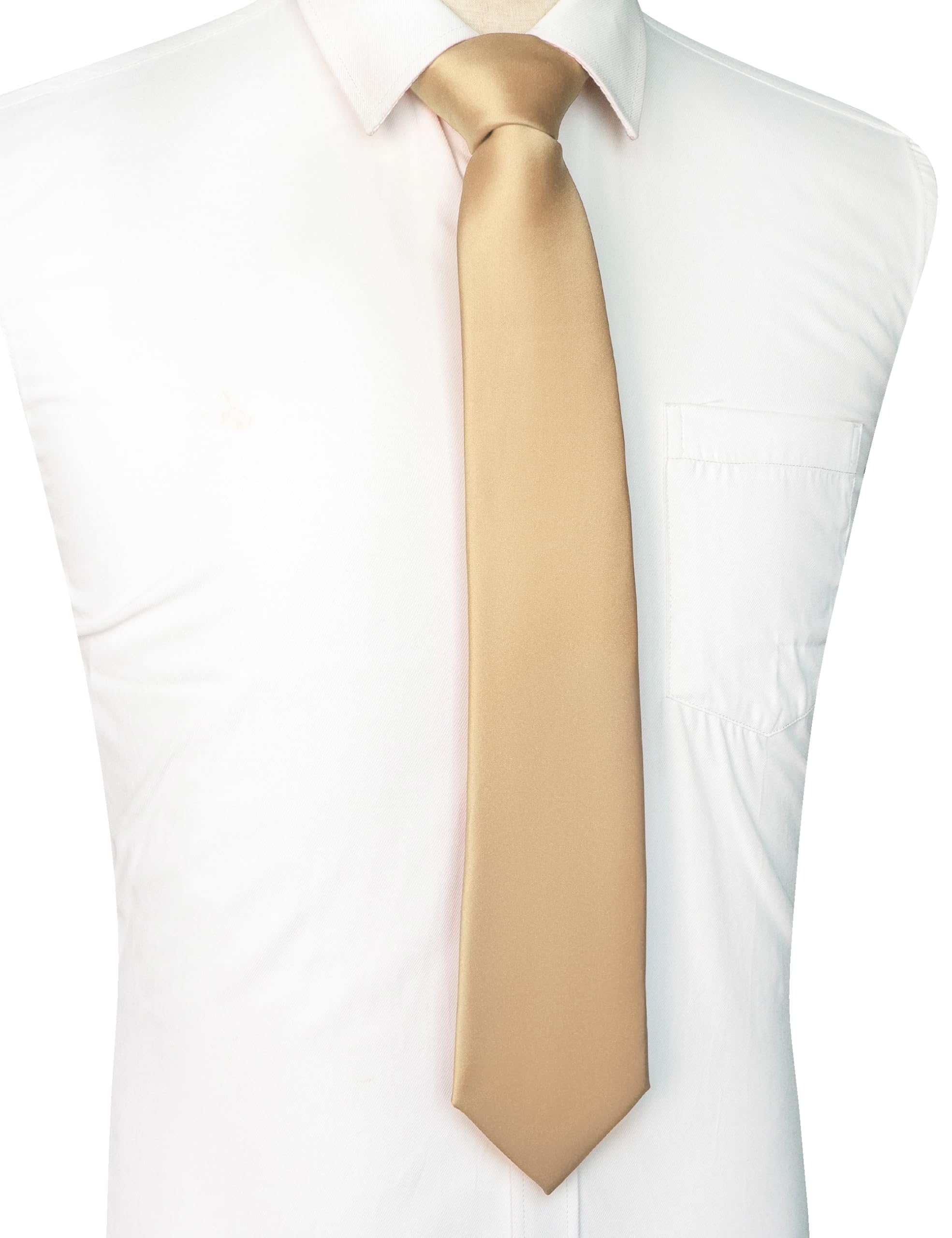 JEMYGINS Solid Color Tie Mens Necktie for Business and Wedding