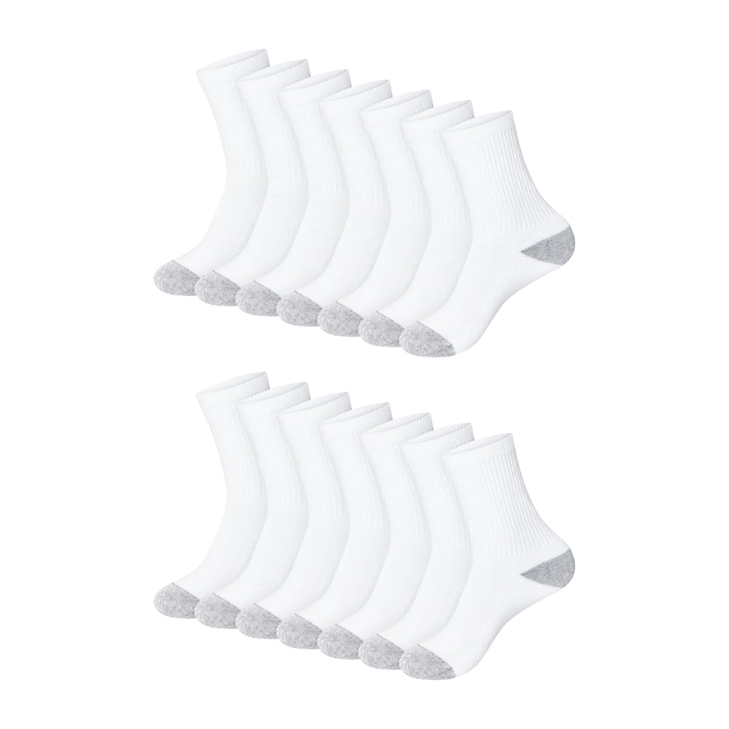 Hanes Women's Crew, Ankle, and No-Show Moisture-Wicking Cushioned Athletic Socks (14 Pack)