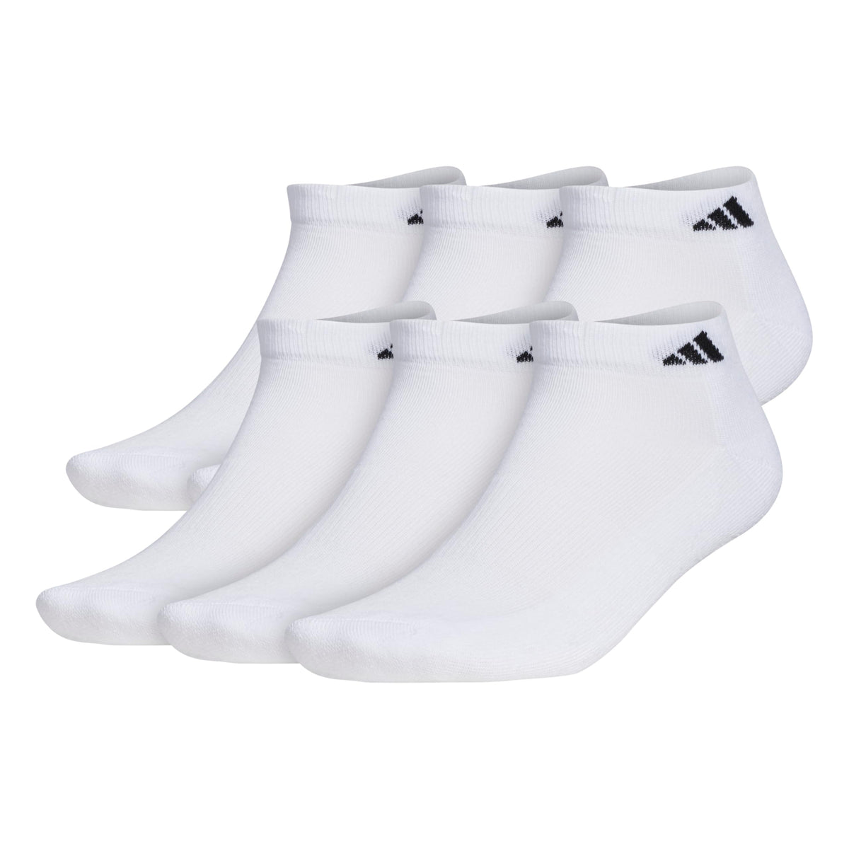 adidas Men's Athletic Cushioned Low Cut Ankle Socks 6 Pairs
