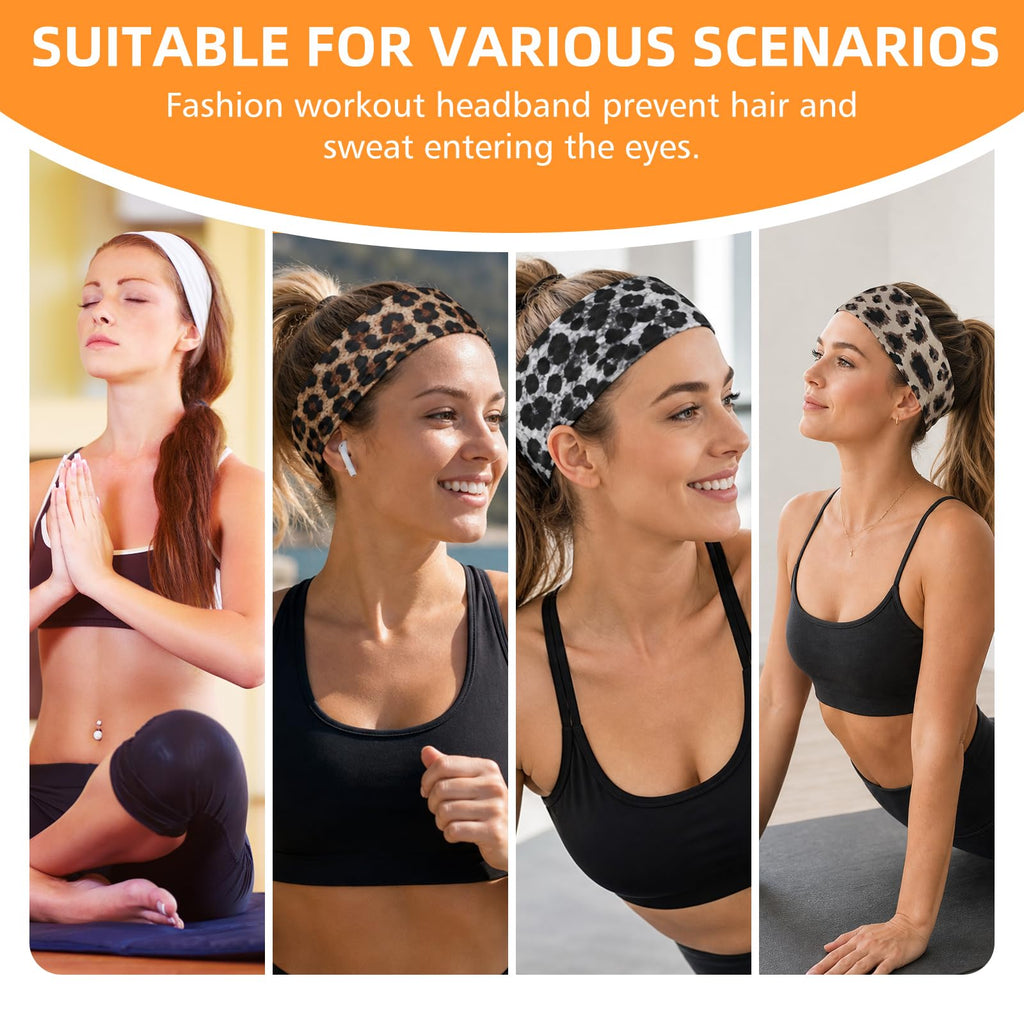 Headbands for Women 8PCS, Summer-Exclusive Elastic Non Slip Hair Head Bands