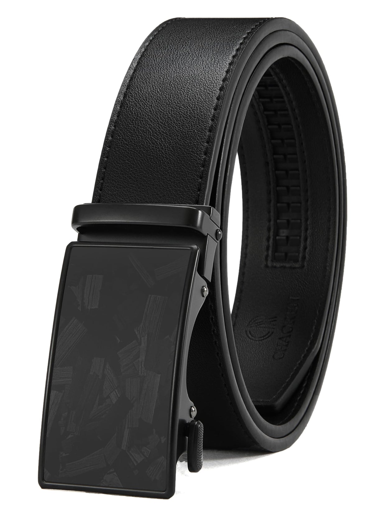 CHAOREN Mens Leather Ratchet Belt - 1 3/8" for Dress Pants