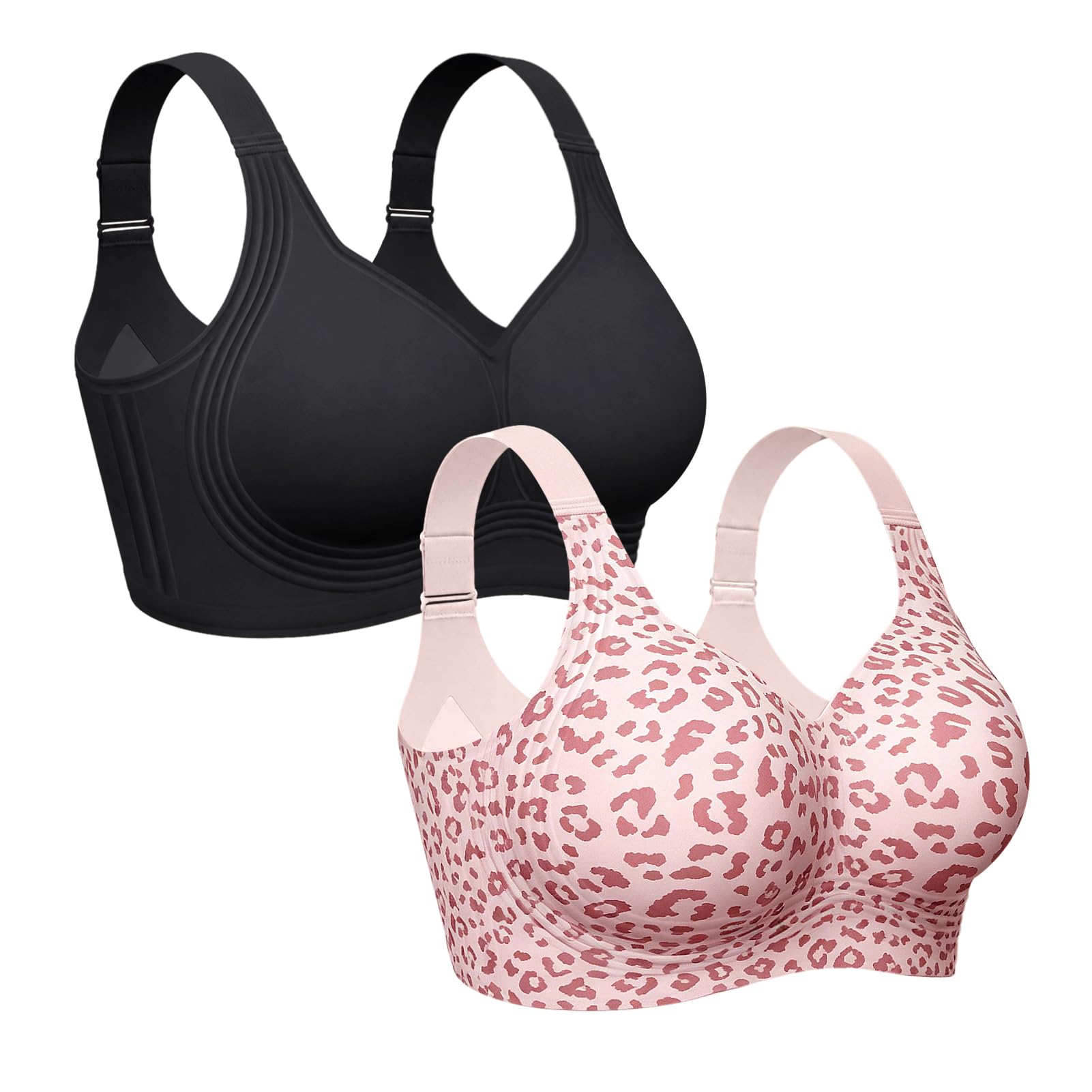 OEAK Womens Wireless Jelly Bras Plus Size Support Push Up Comfortable Bra