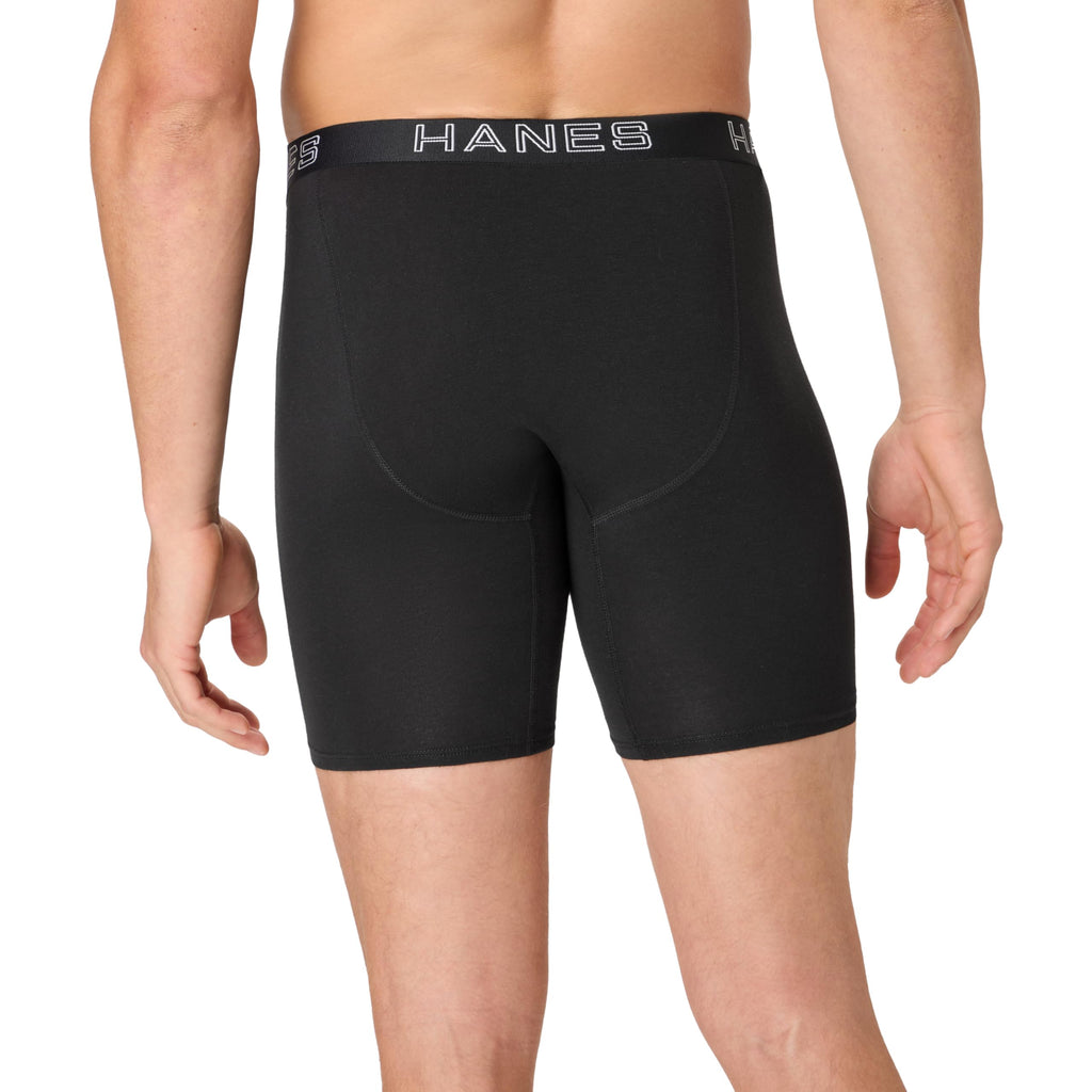 Hanes Men's Boxer Brief Underwear Pack, Stretch Cotton Boxer Briefs for Men, Moisture-wicking, 6-pack