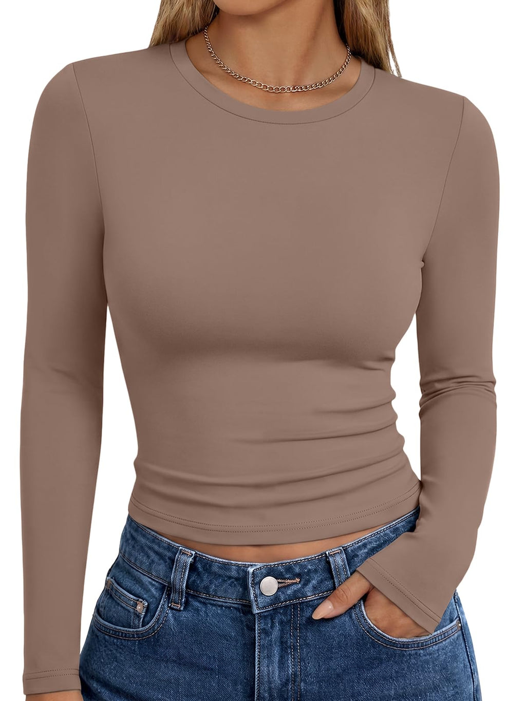 Trendy Queen Womens Long Sleeve T Shirts Fall Fashion Basic Y2K Tops 2026