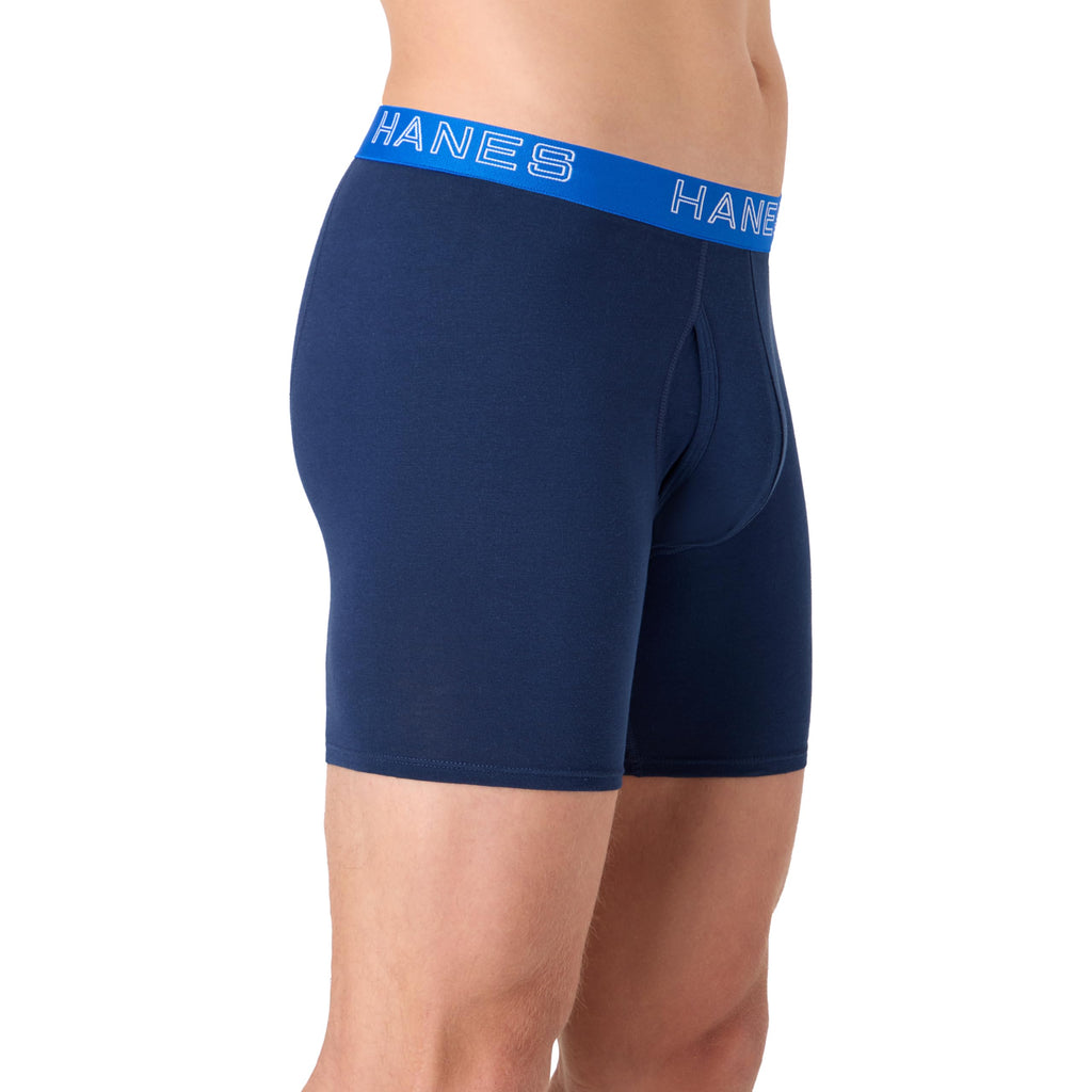Hanes Men's Boxer Brief Underwear Pack, Stretch Cotton Boxer Briefs for Men, Moisture-wicking, 6-pack