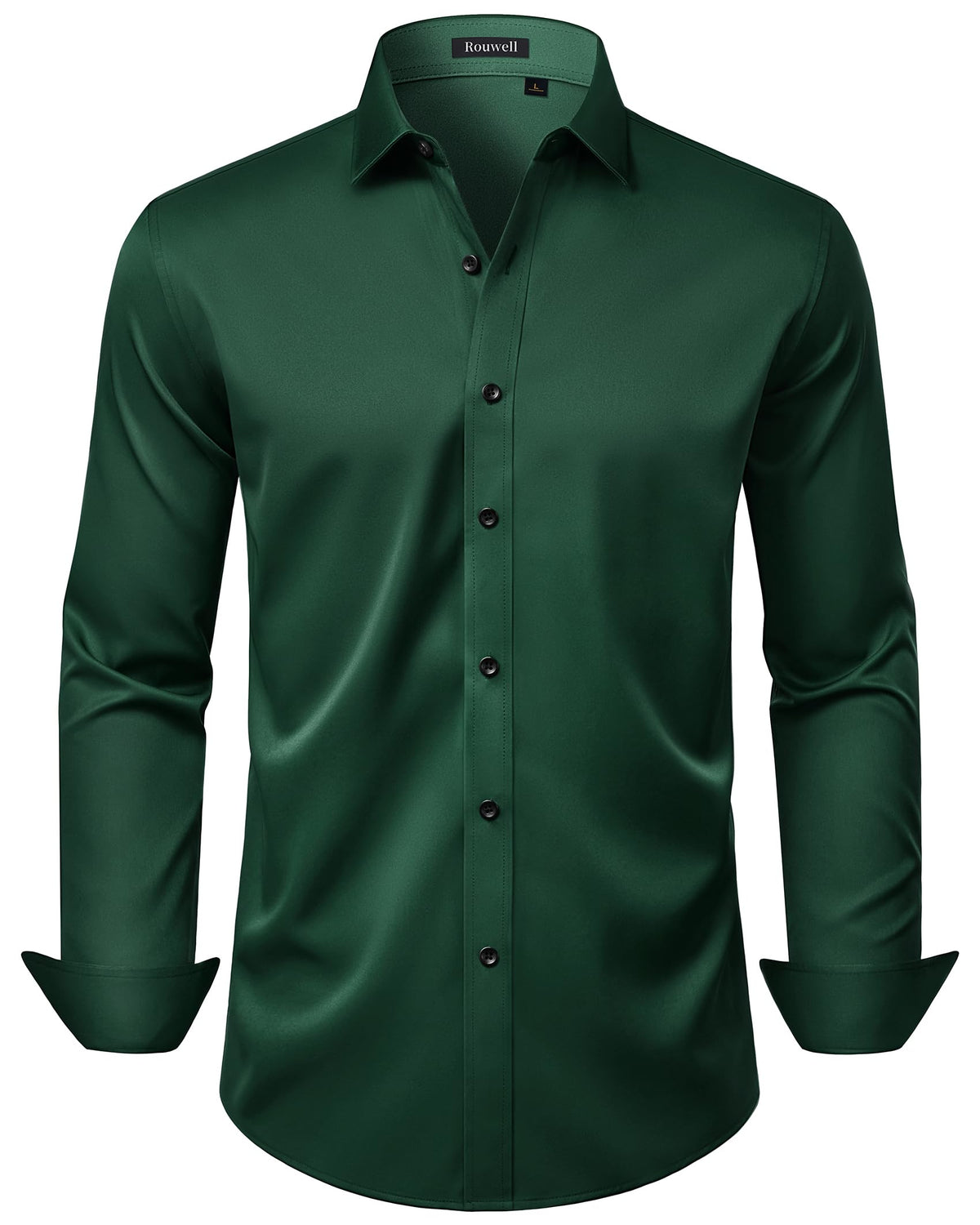Mens Wrinkle Free Dress Shirts Regular Fit Business Button Down Shirt Formal Long Sleeve Wedding Stretch Shirts