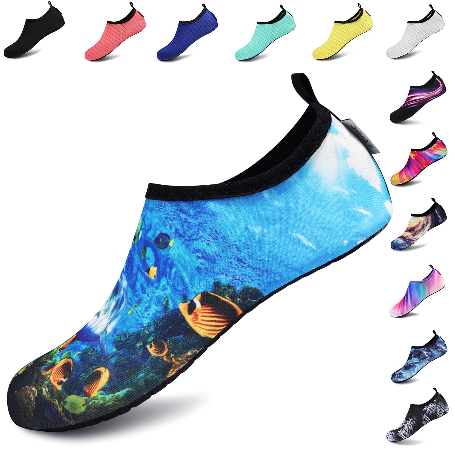 VIFUUR Water Shoes for Men Women Barefoot Quick Dry Aqua Socks Slip On