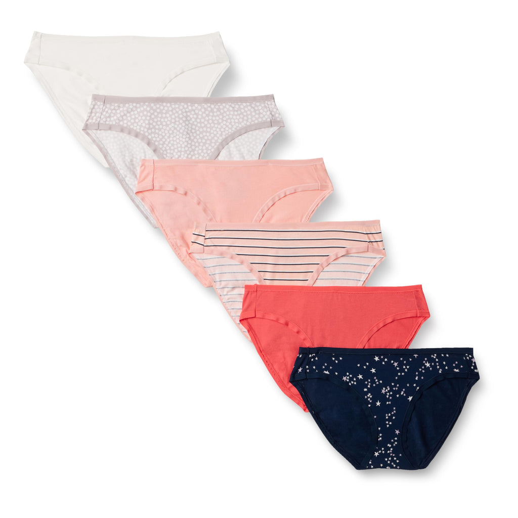 Amazon Essentials Women's Cotton Spandex Bikini Brief Underwear (Available in Plus Size)