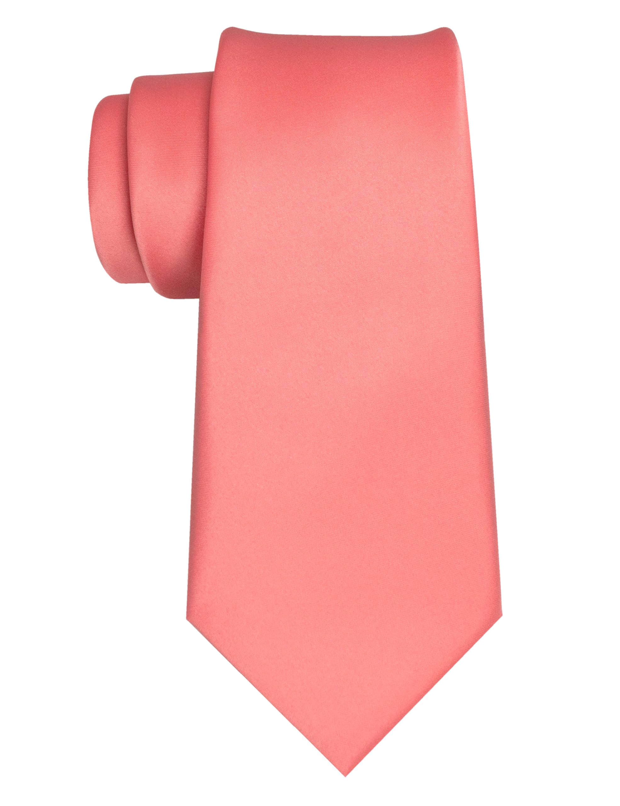 JEMYGINS Solid Color Tie Mens Necktie for Business and Wedding