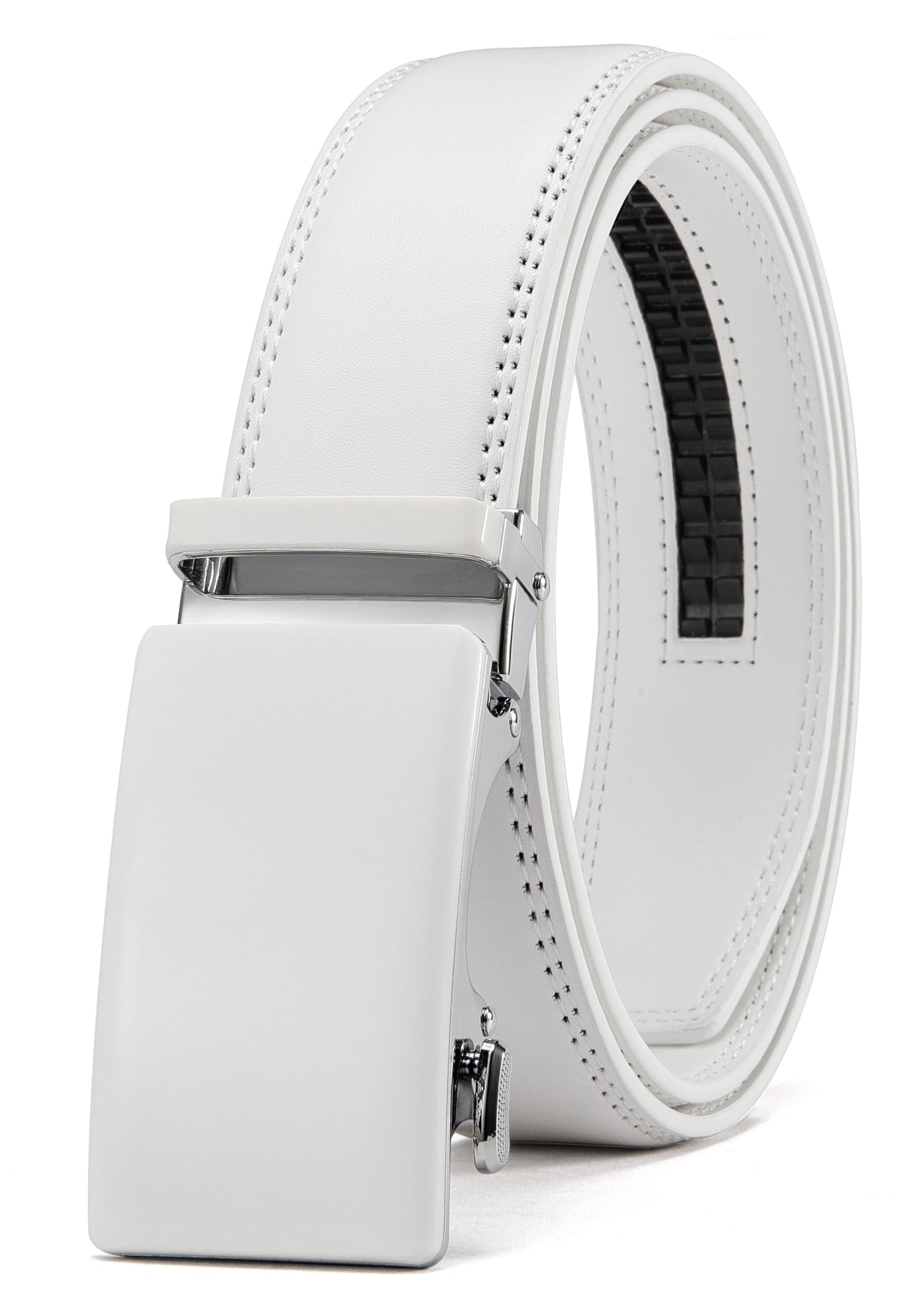 CHAOREN Mens Leather Ratchet Belt - 1 3/8" for Dress Pants