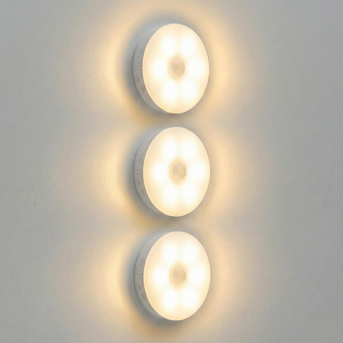 Amber LED Hareket Sensörlü Ledli Gece Lambası Şarj Edilebilir, Taşınabilir 4000k Günışığı (2 Adet)