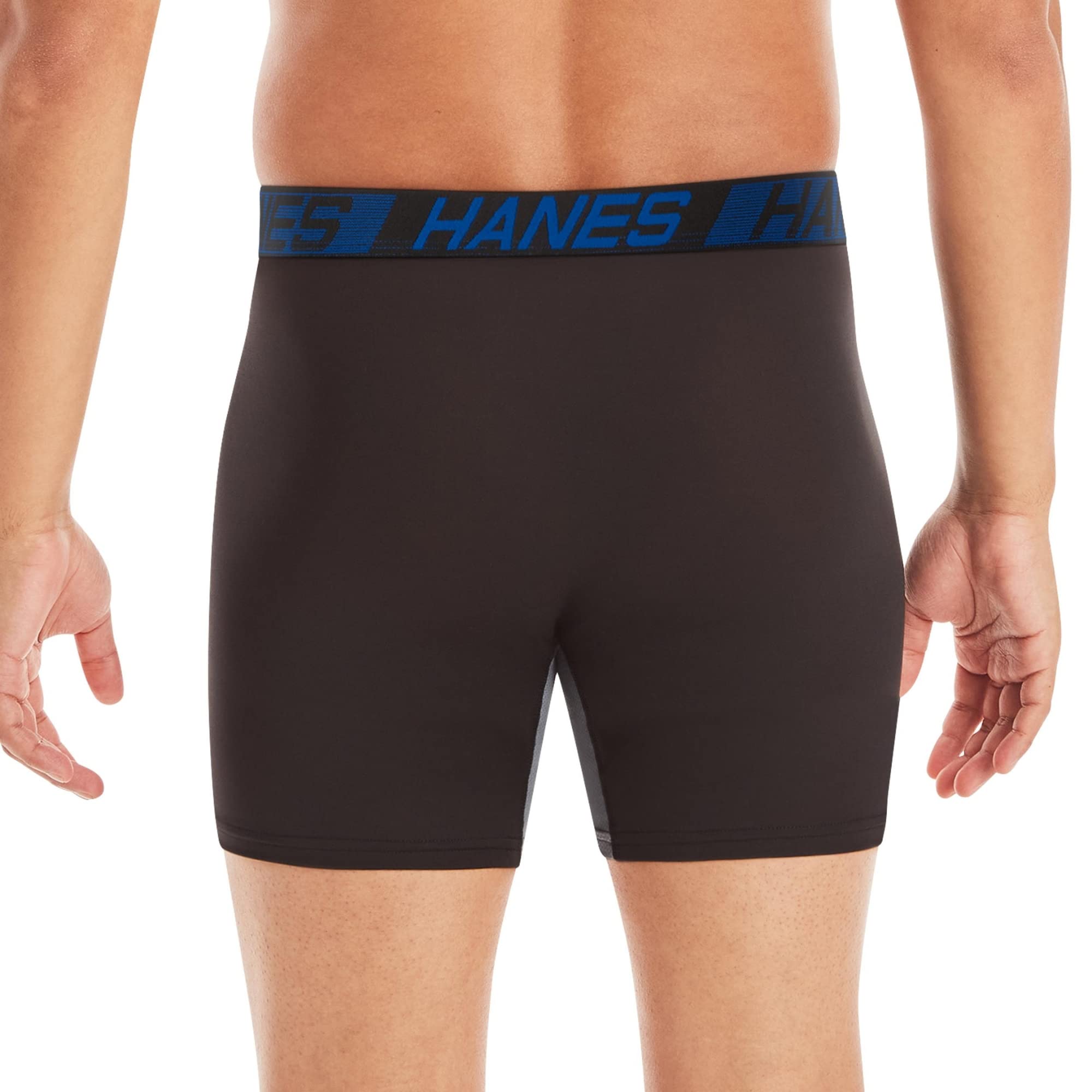 Hanes Men's Underwear Boxer Briefs Pack, 3-Pack, Total Support Pouch, Long or Short-Leg Boxer Briefs