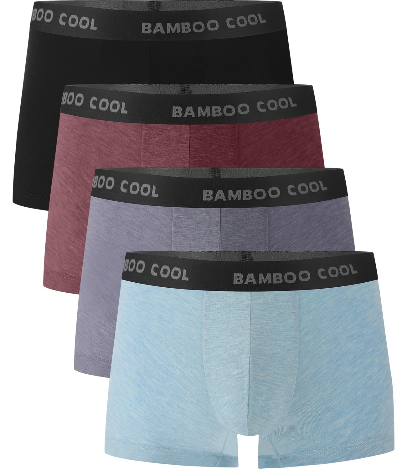 BAMBOO COOL Men's Boxer Briefs Ultra Breathable Underwear Multipack