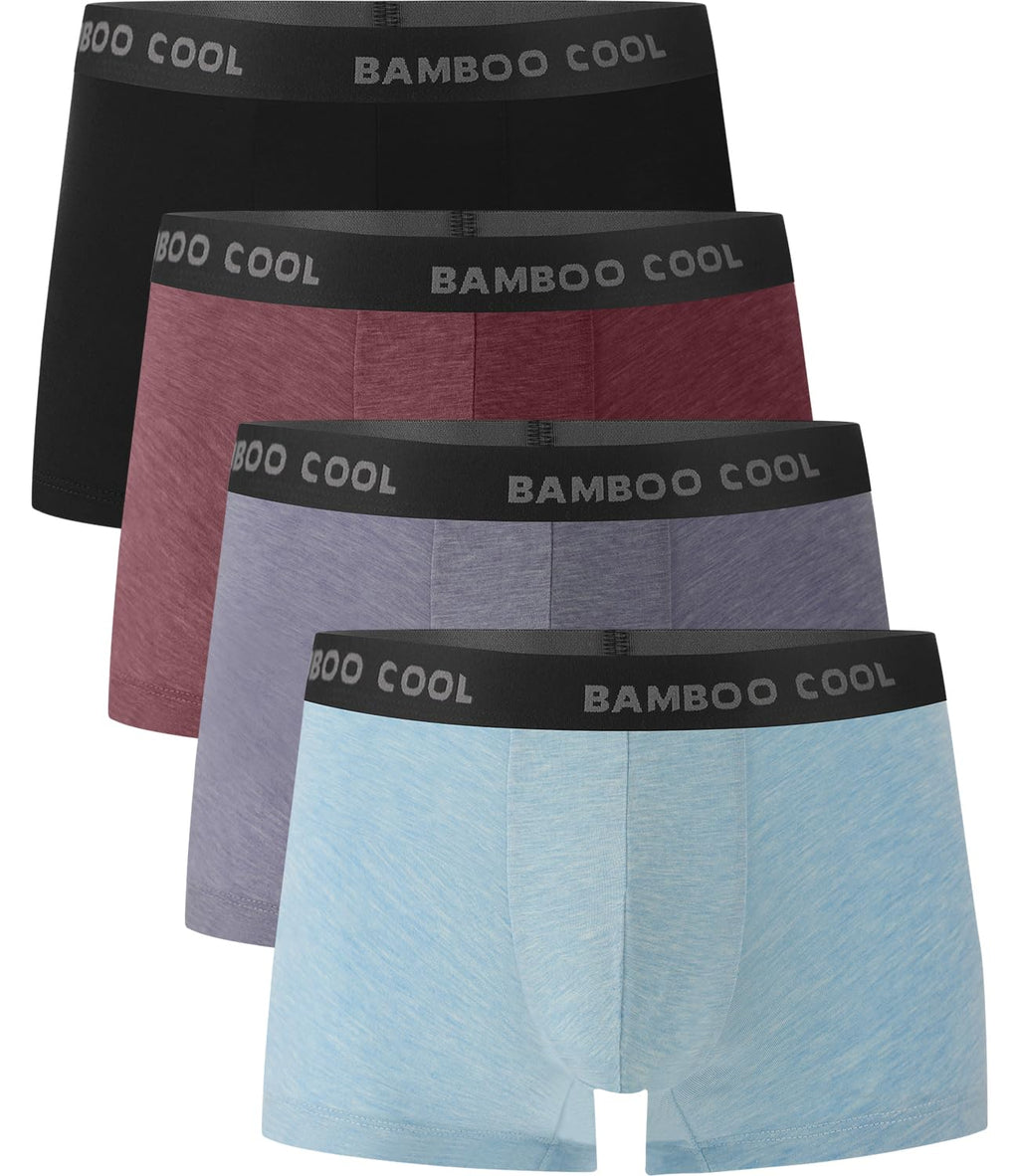 BAMBOO COOL Men's Boxer Briefs Ultra Breathable Underwear Multipack