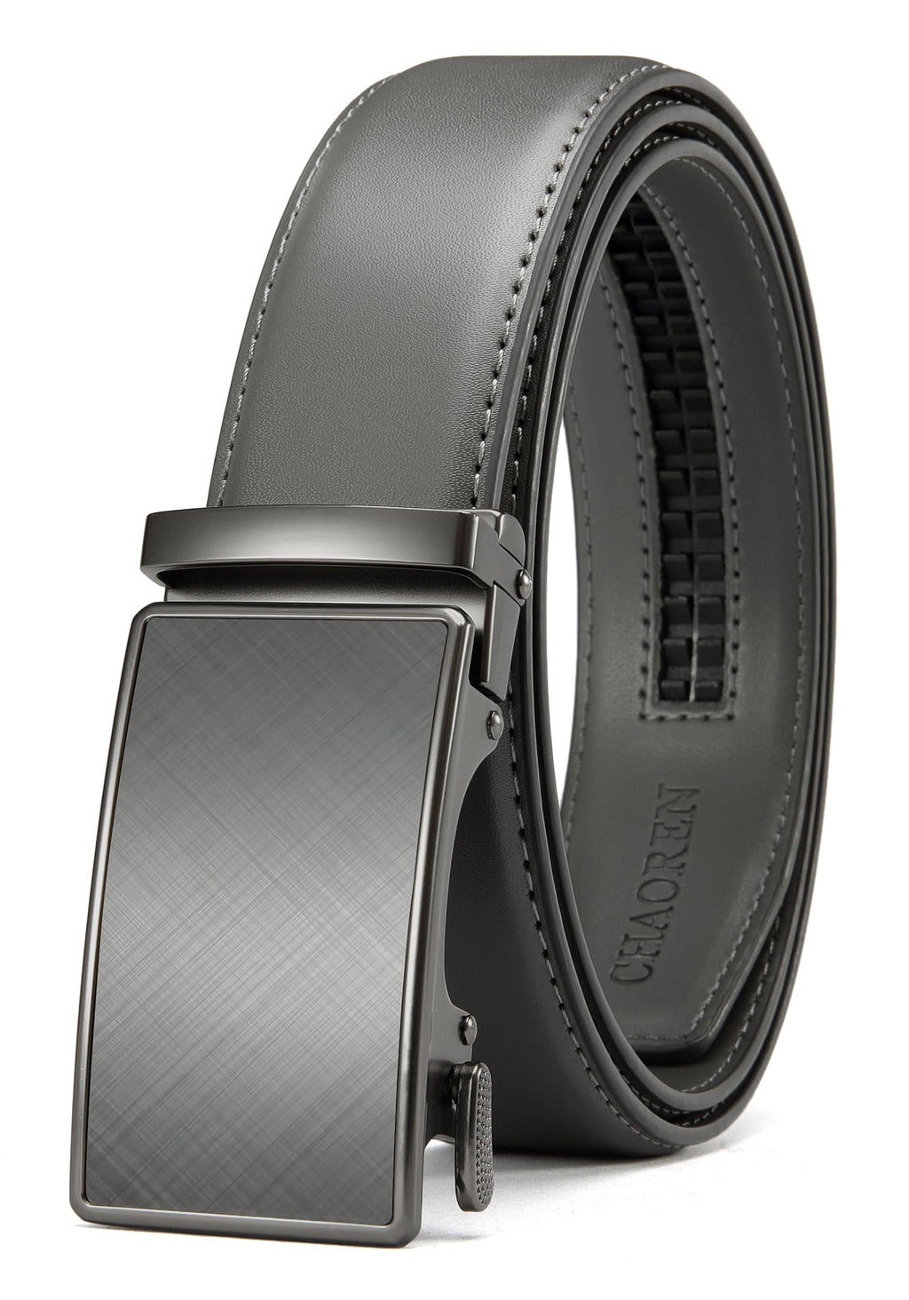 CHAOREN Mens Leather Ratchet Belt - 1 3/8" for Dress Pants