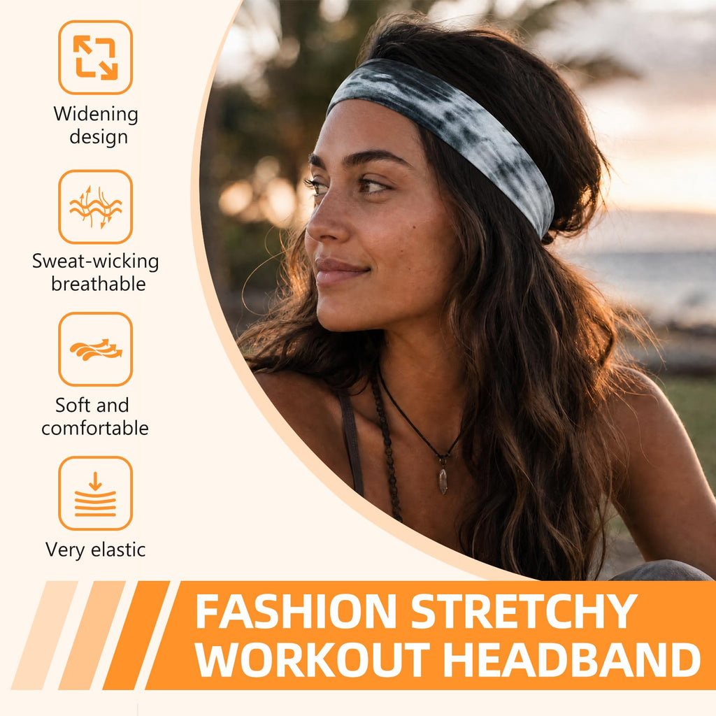 Headbands for Women 8PCS, Summer-Exclusive Elastic Non Slip Hair Head Bands