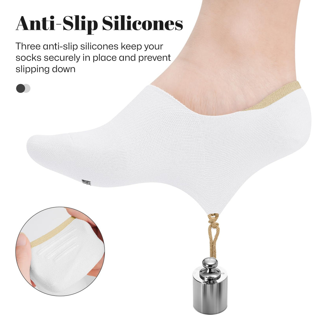 wernies No Show Socks Women Low Cut Ankle Socks Non Slip 4/8 Pairs