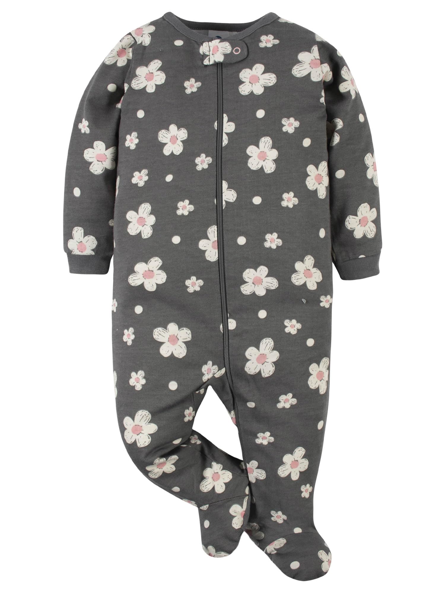 Gerber Baby Girls 4-Pack Sleep 'N Play Footie