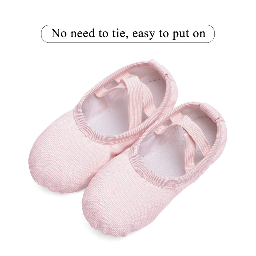 Stelle Canvas Ballet Shoes Toddler Girls No-Tie Split Sole Ballet Slippers