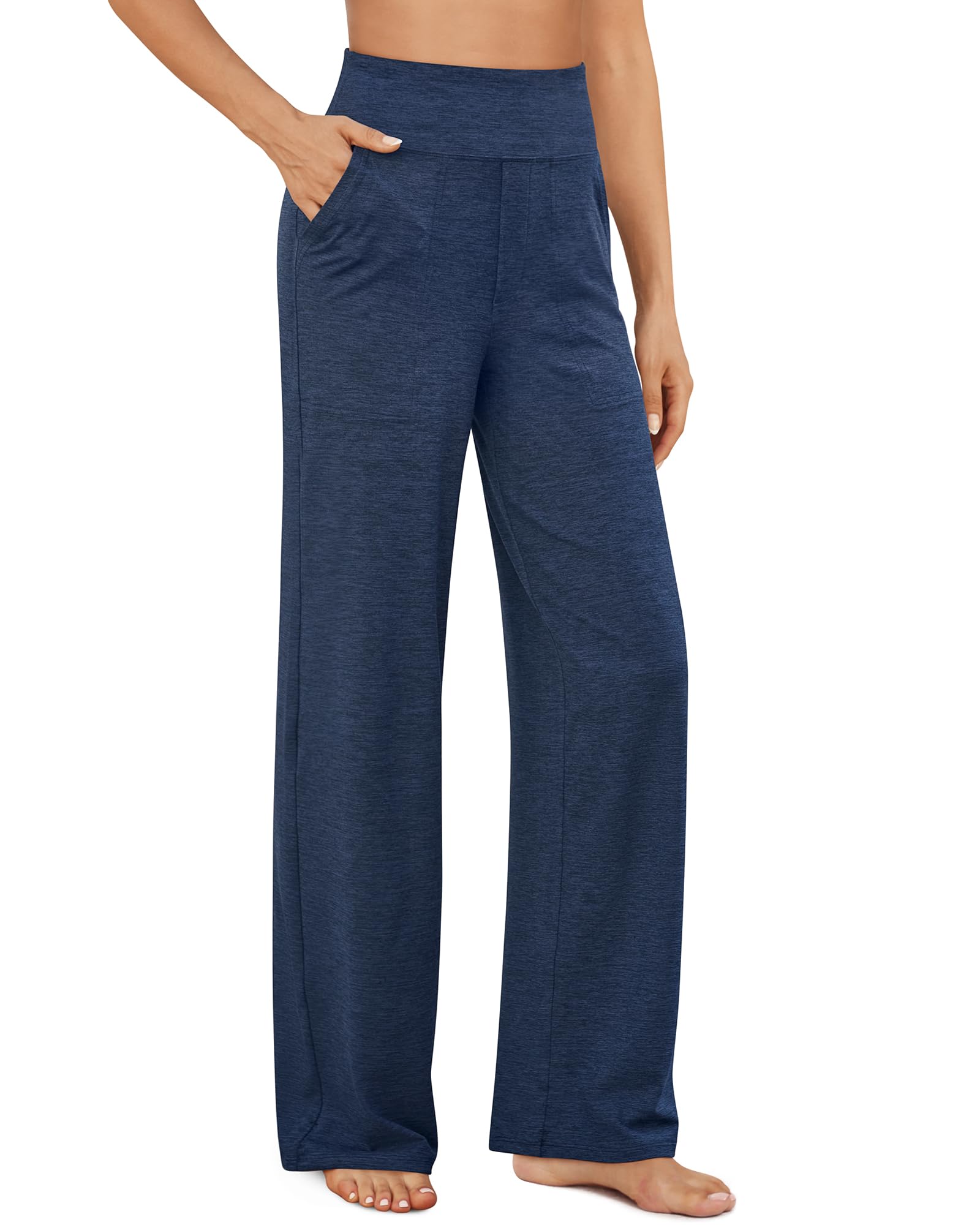 G4Free Yoga Pants for Women Wide Leg Pants with Pockets High Waisted