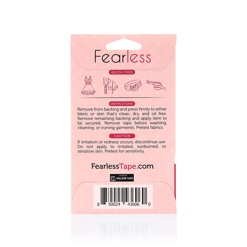Fearless Tape Double Sided Fashion Tape Sensitive Skin, 50 Strips