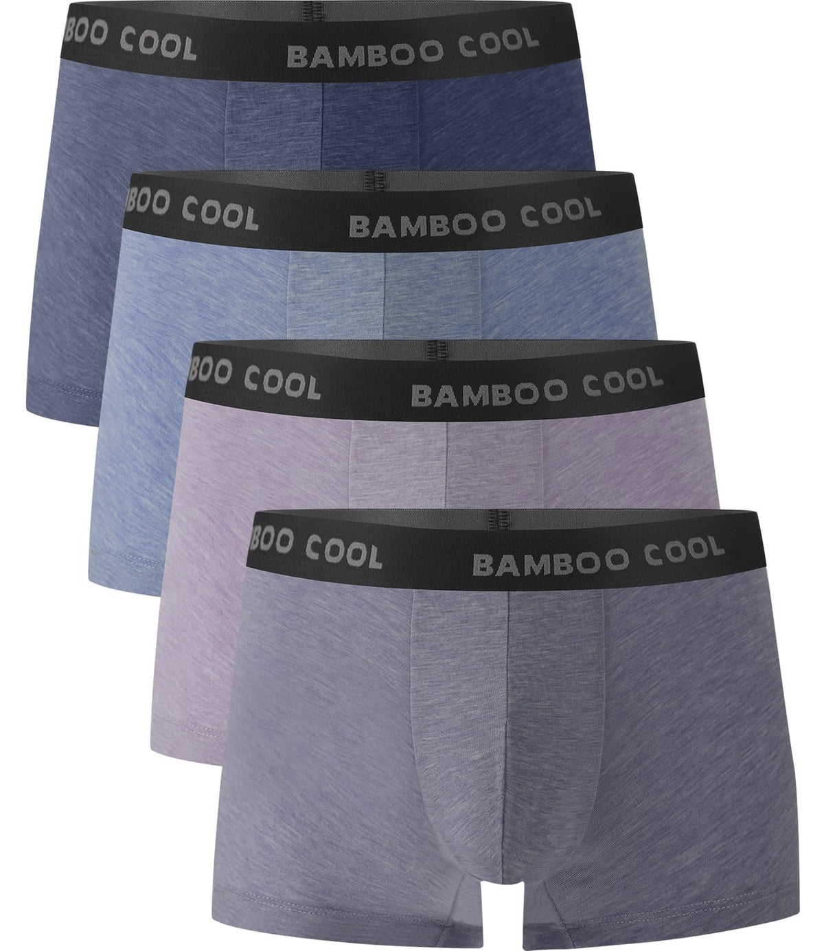 BAMBOO COOL Men's Boxer Briefs Ultra Breathable Underwear Multipack