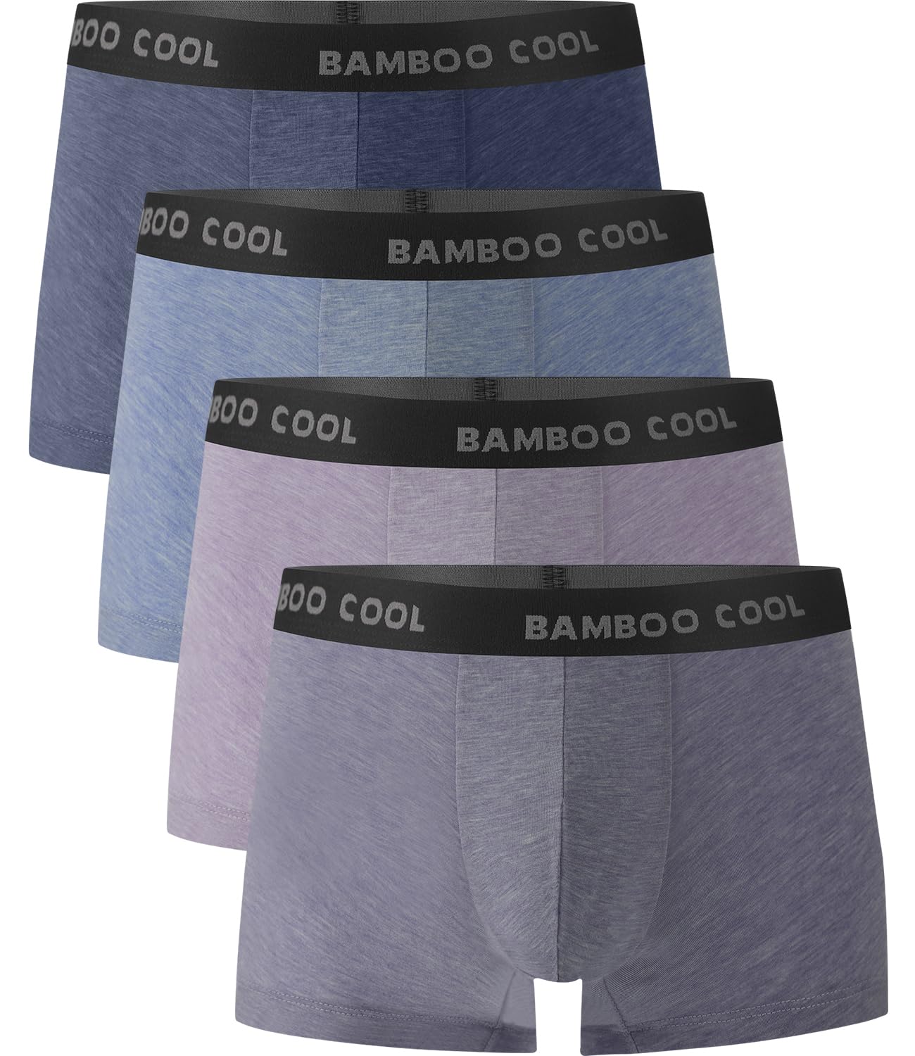 BAMBOO COOL Men's Boxer Briefs Ultra Breathable Underwear Multipack