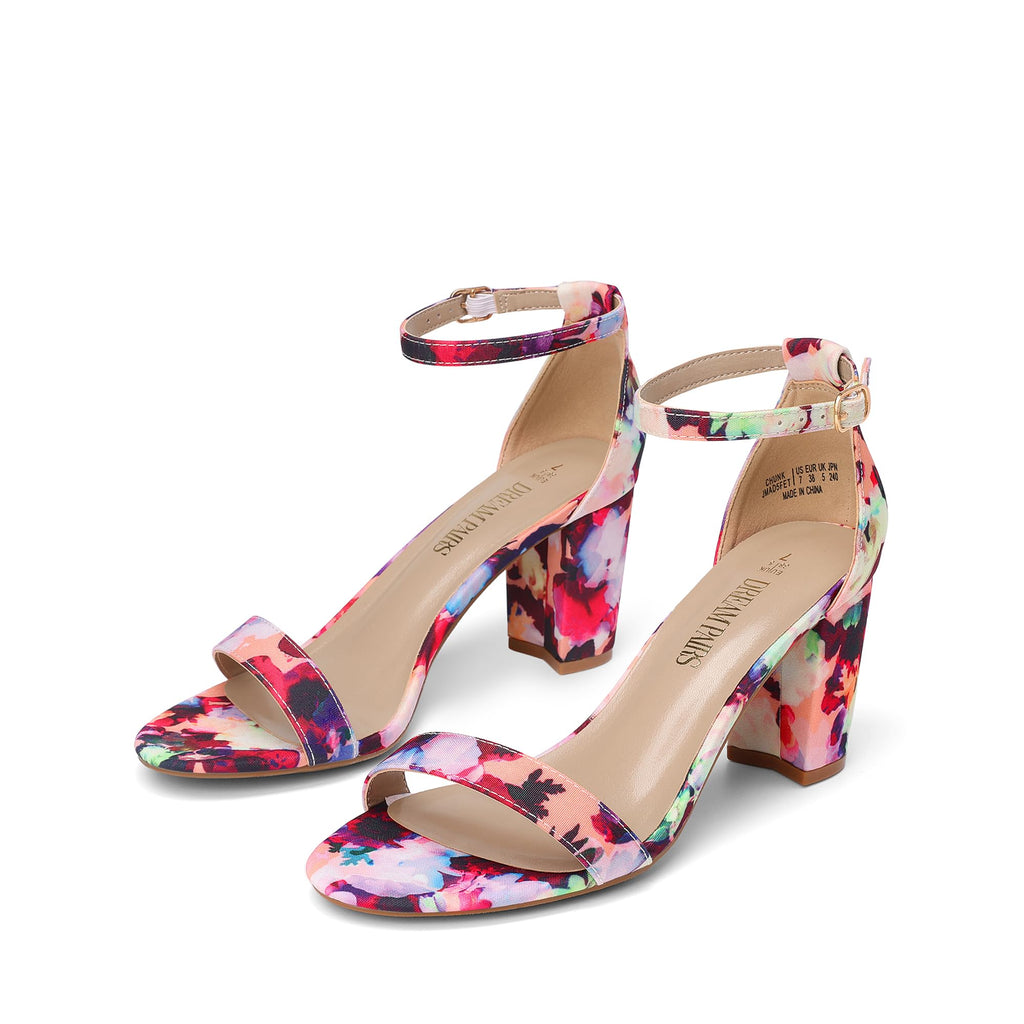 DREAM PAIRS Women's Comfort Block Heel Sandals