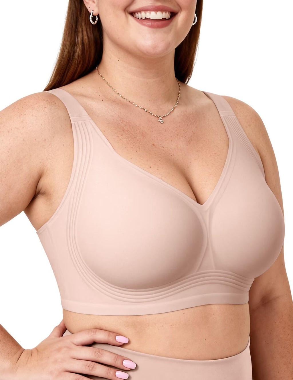 Vertvie Jelly Bras for Women No Underwire Minimizer Support
