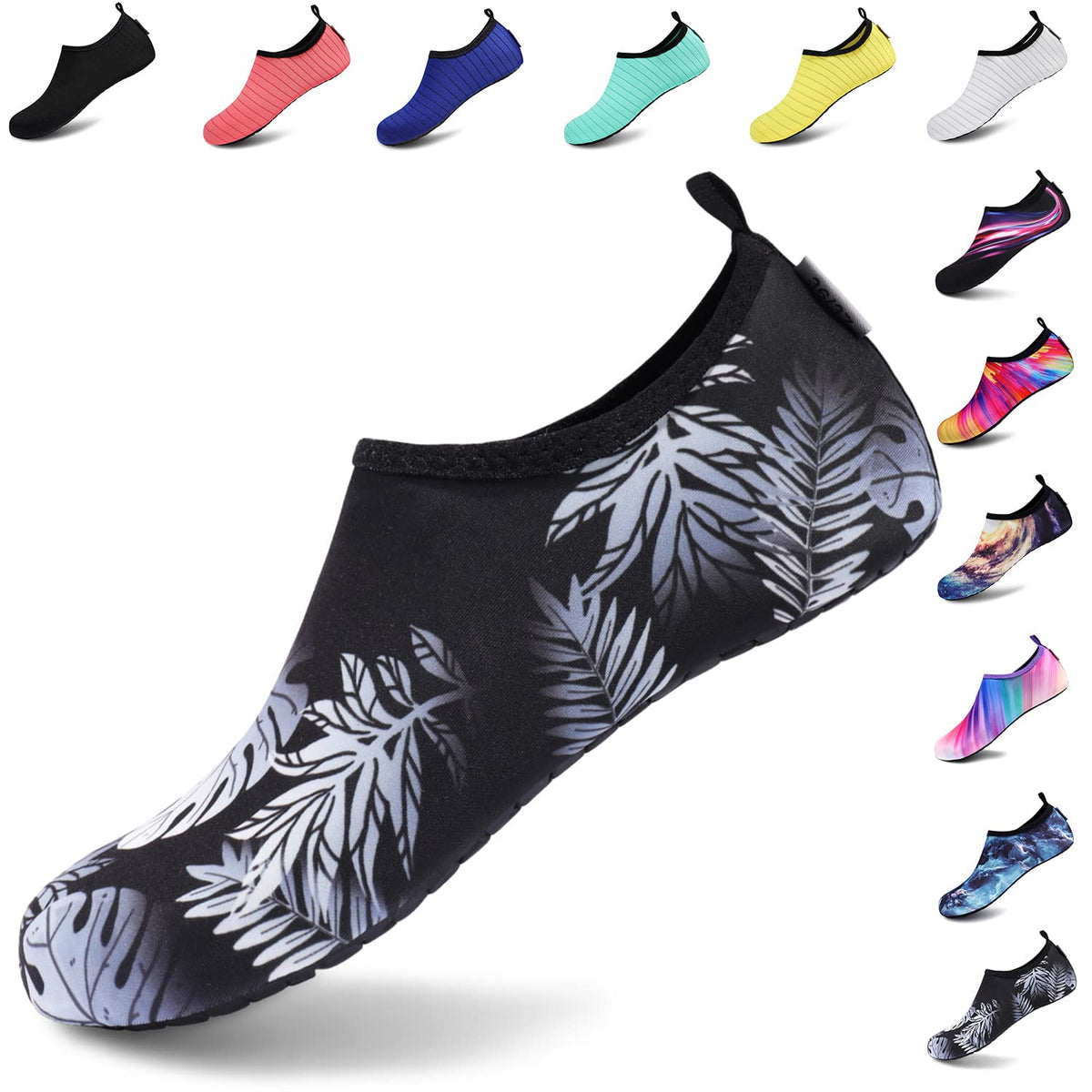 VIFUUR Water Shoes for Men Women Barefoot Quick Dry Aqua Socks Slip On