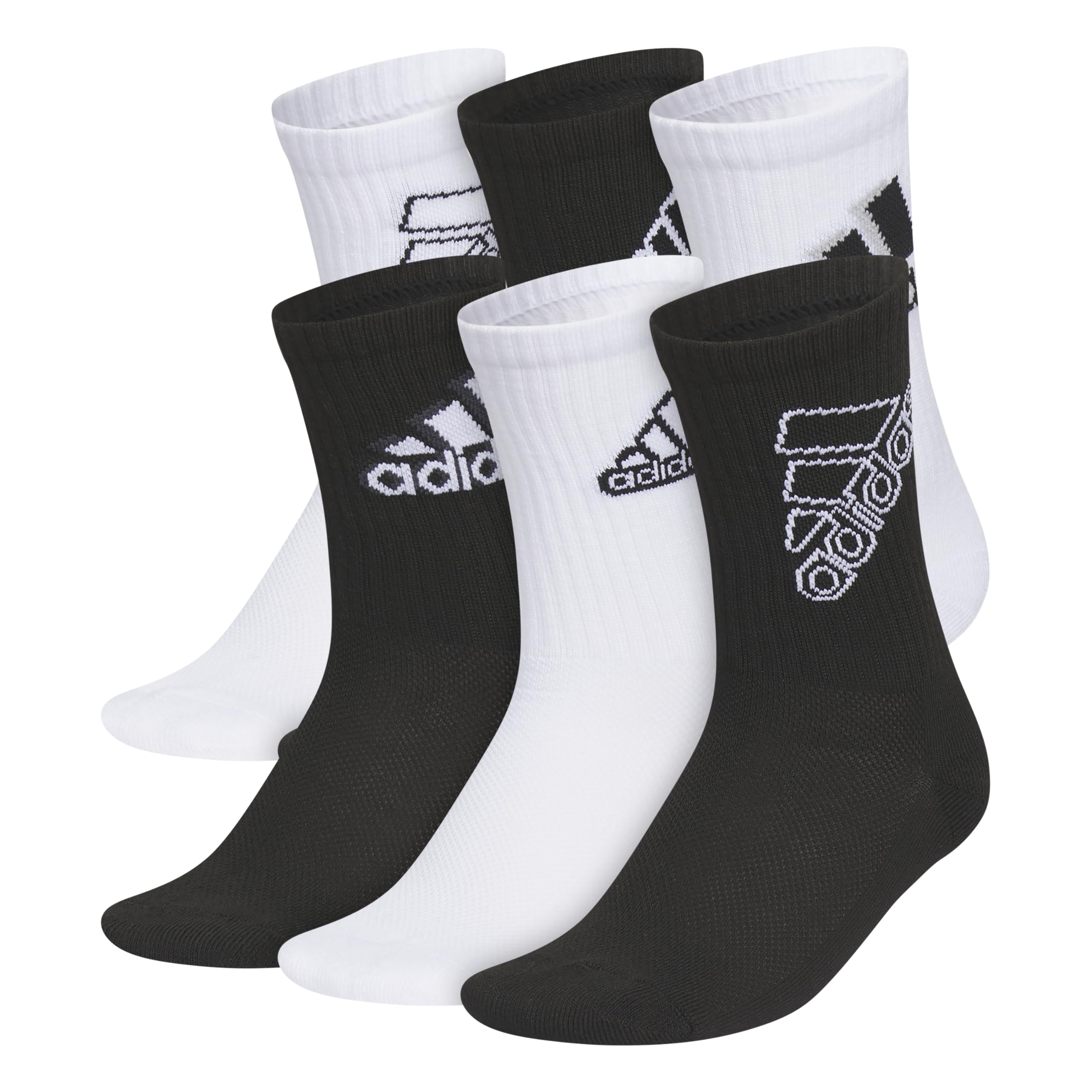 adidas Kids Athletic Cushioned Crew Socks 6 Pairs