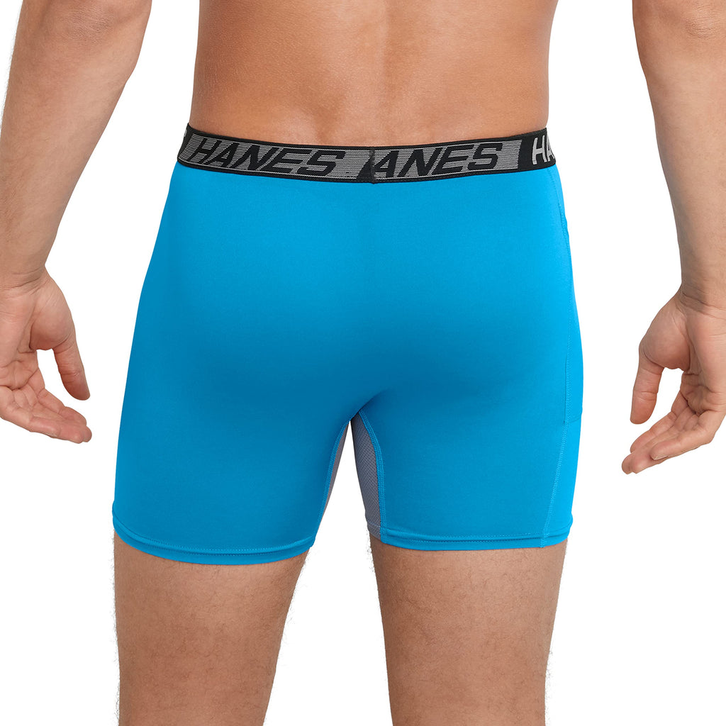 Hanes Men's Underwear Boxer Briefs Pack, 3-Pack, Total Support Pouch, Long or Short-Leg Boxer Briefs