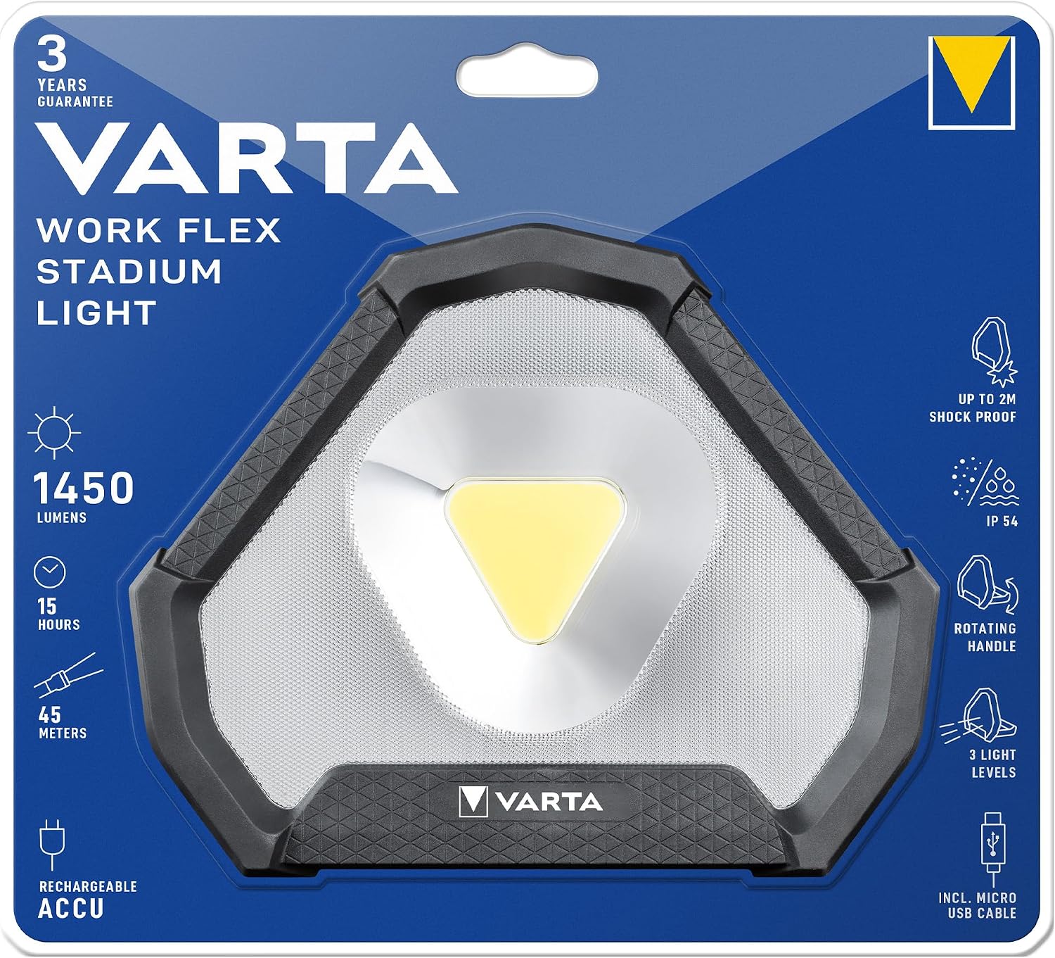 Varta WORK FLEX MotionSensor H20(Kafa Feneri) (Hareket sensörlü)