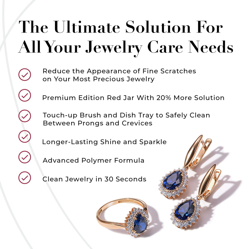 CONNOISSEURS Premium Edition Jewelry Cleaner, Value Size 9.6oz - Pick from Fine, Silver or Delicate Jewelry Cleaner