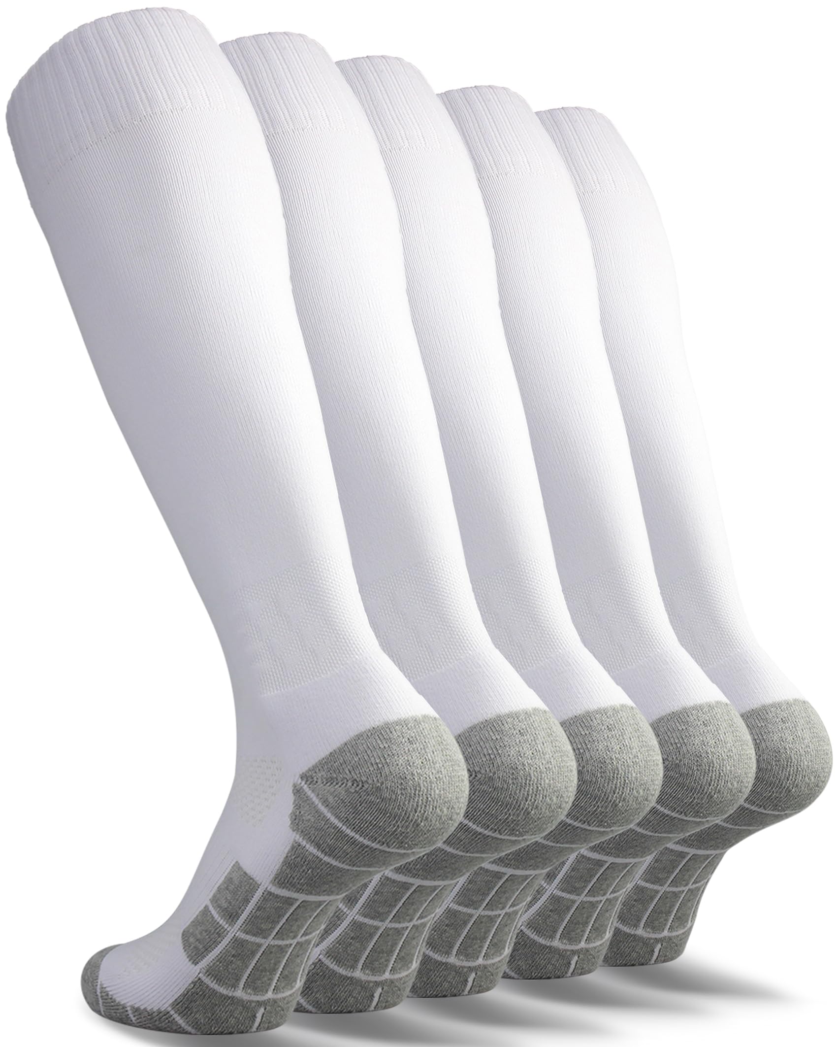 CWVLC Soccer Socks (1/3/5 pairs) Team Sport Knee High Socks for Adult Youth Kids