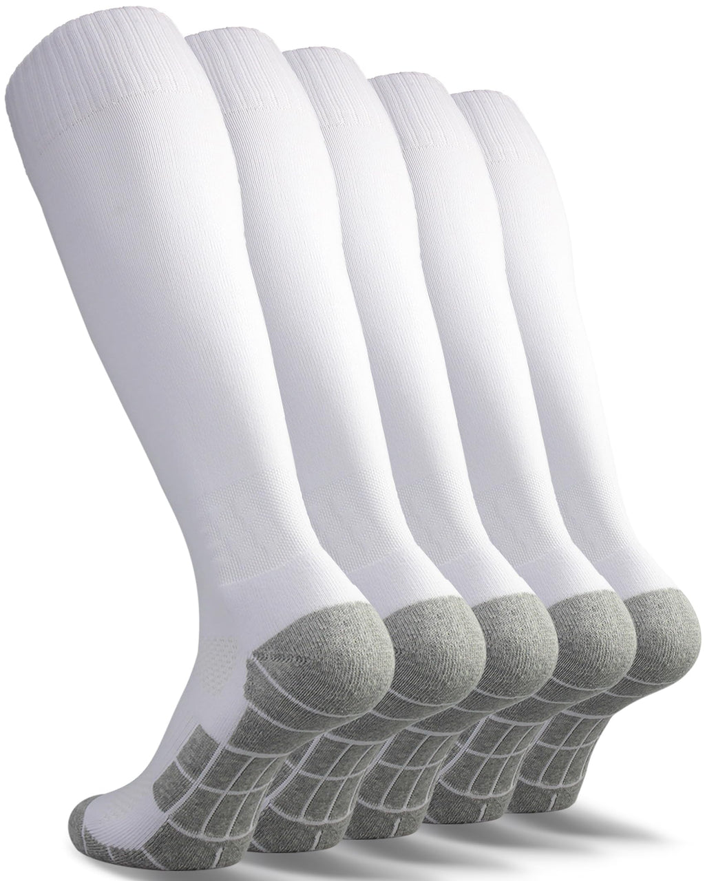 CWVLC Soccer Socks (1/3/5 pairs) Team Sport Knee High Socks for Adult Youth Kids