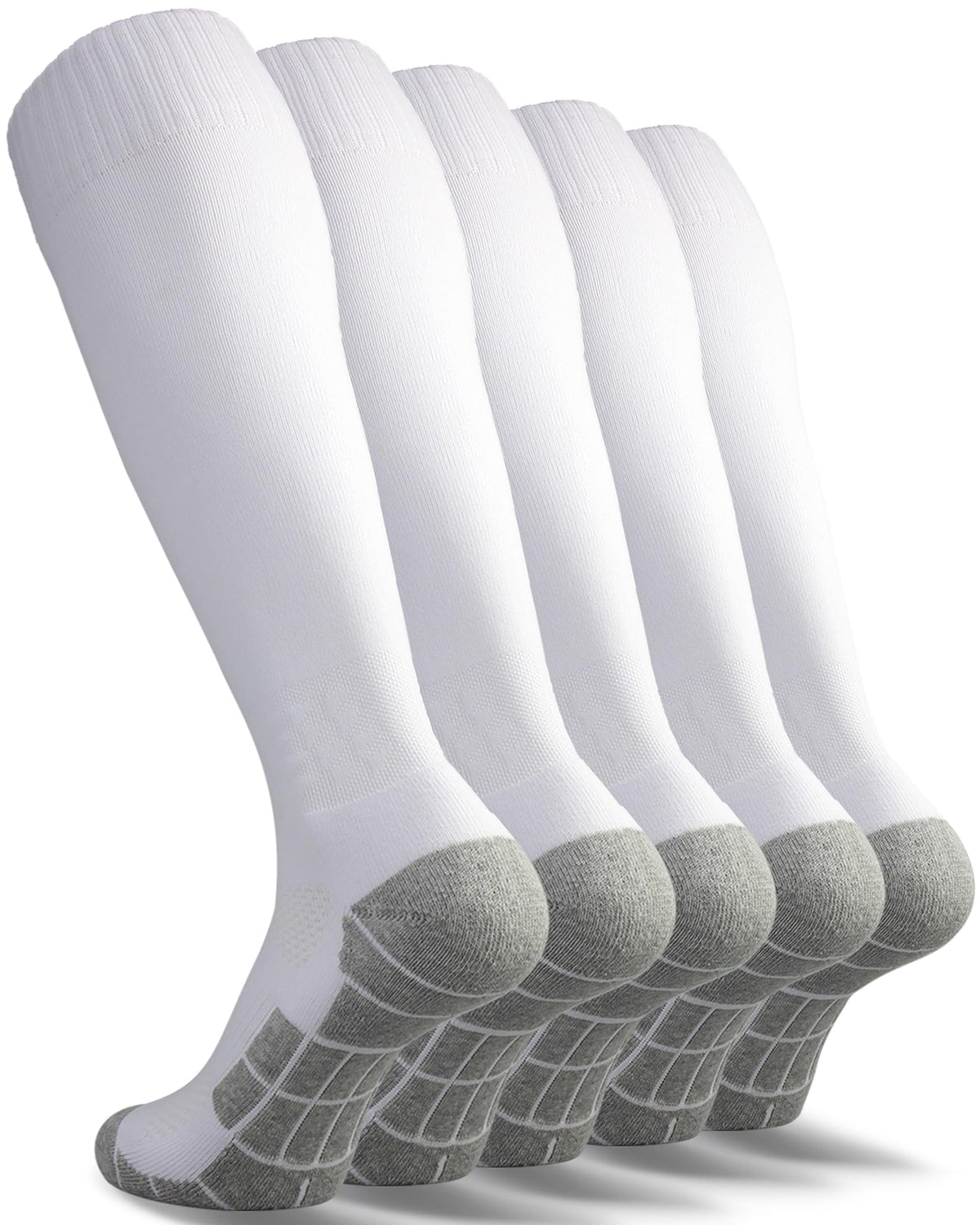 CWVLC Soccer Socks (1/3/5 pairs) Team Sport Knee High Socks for Adult Youth Kids