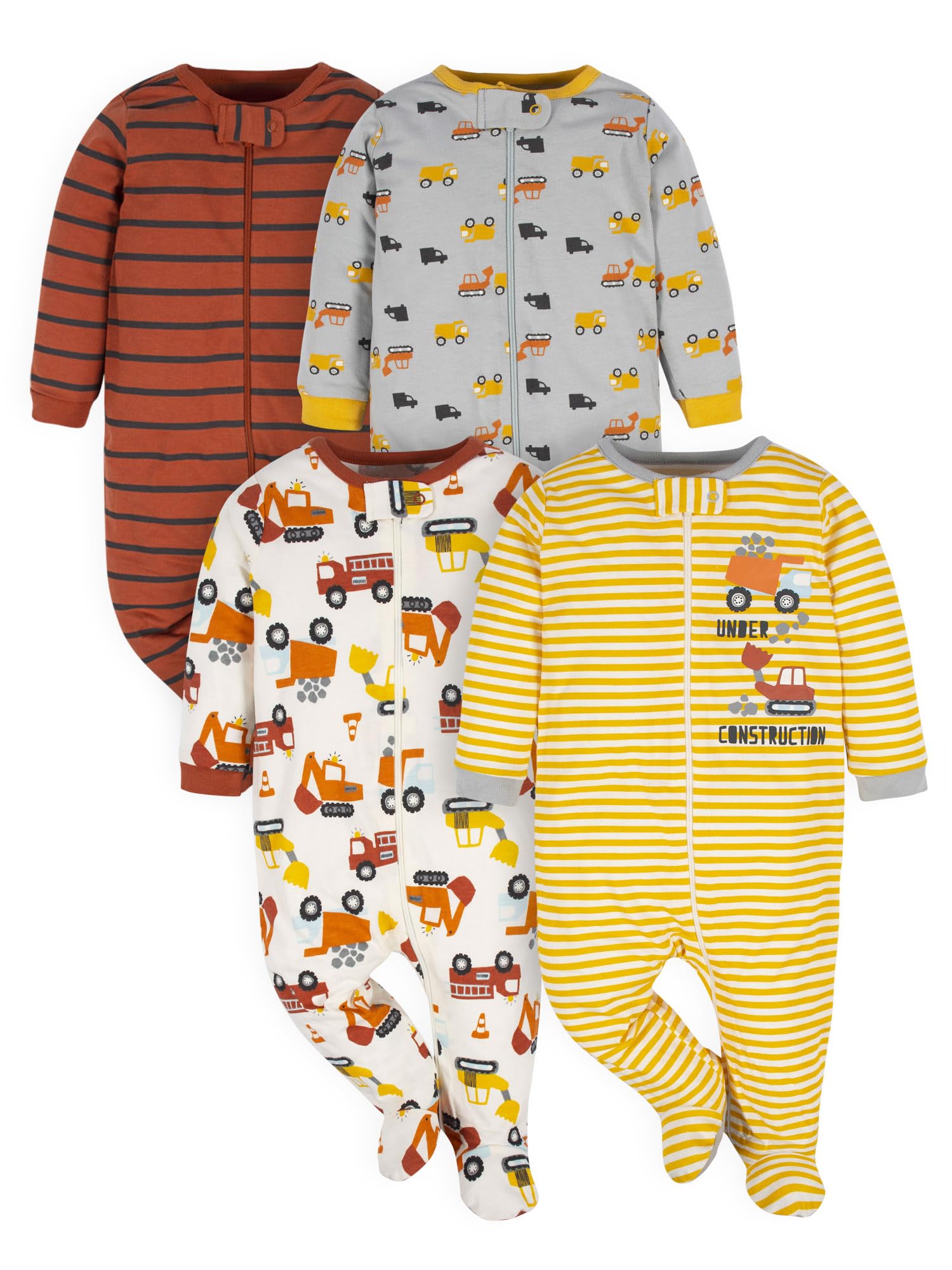 Gerber Baby Boys' 4 Pack Sleep 'N Play Footie